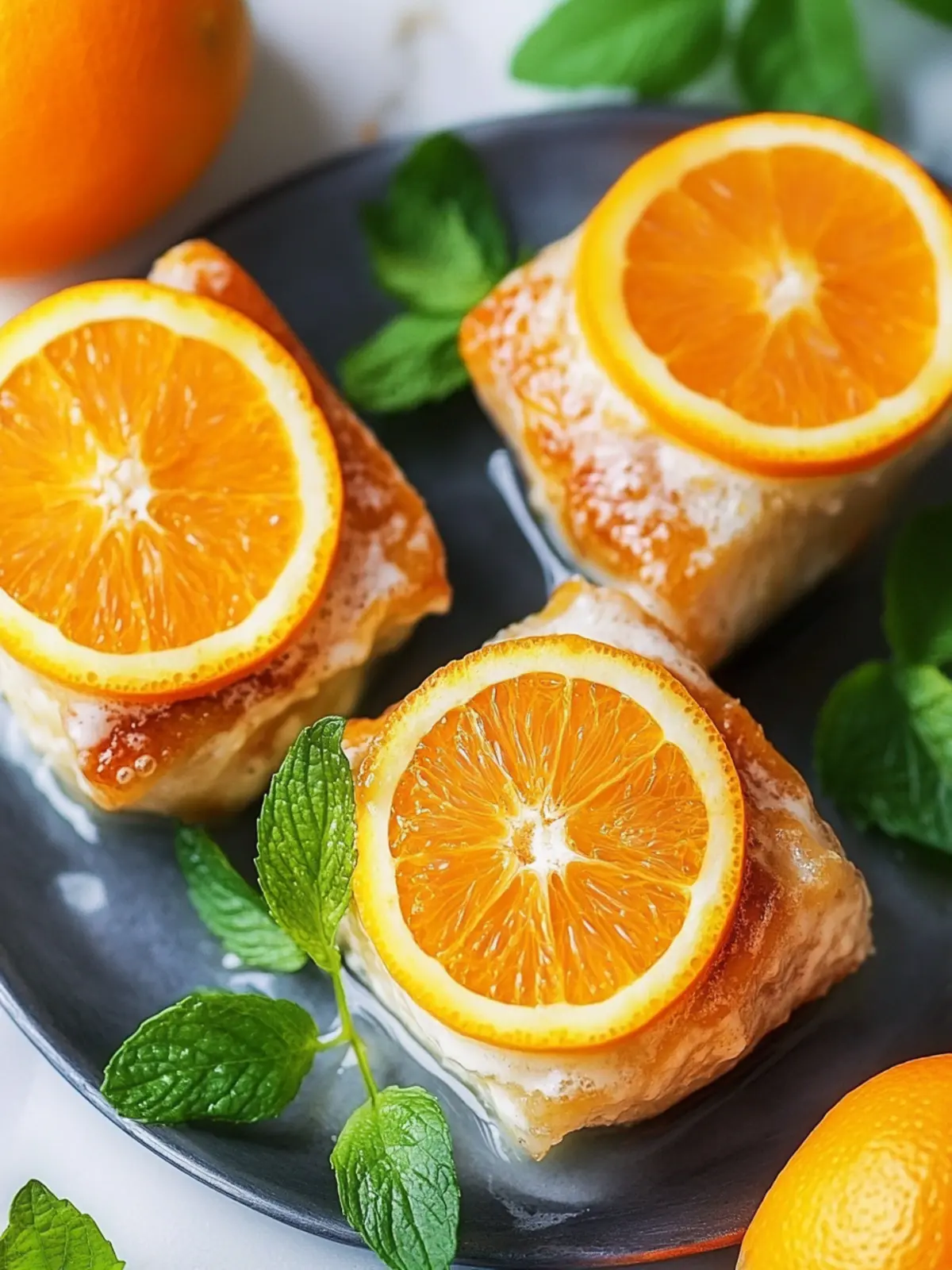 Gebratenes Hähnchen mit Orange