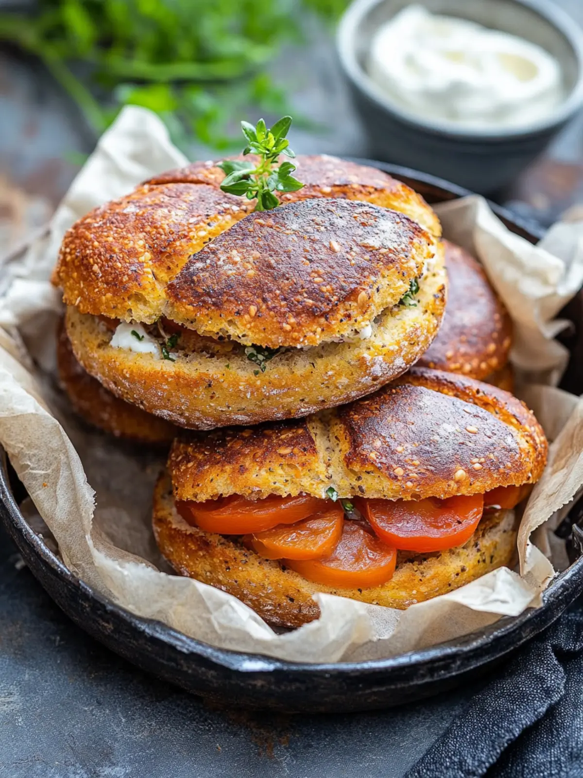 Niedrigcarb Quarkbrötchen ohne Mehl
