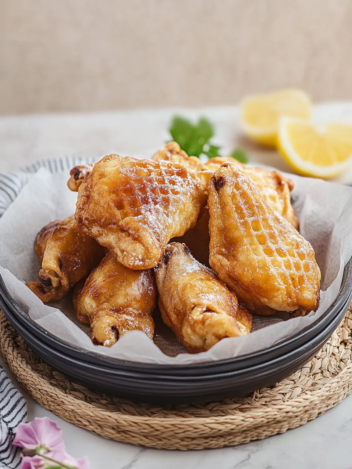 Hähnchenschenkel aus der Heißluftfritteuse