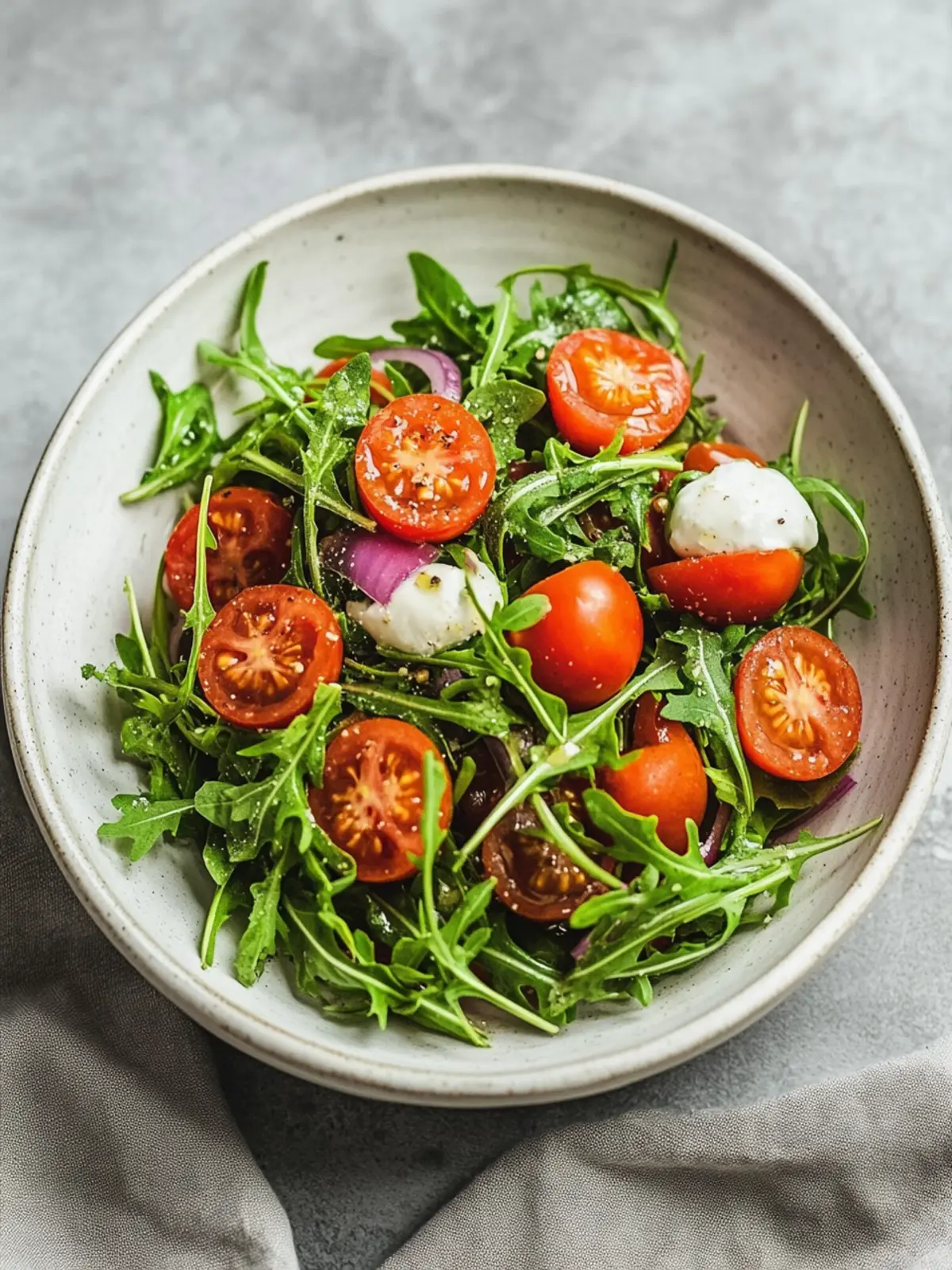 Fresh Tomato Arugula Salad: simple recipe with lots of flavor