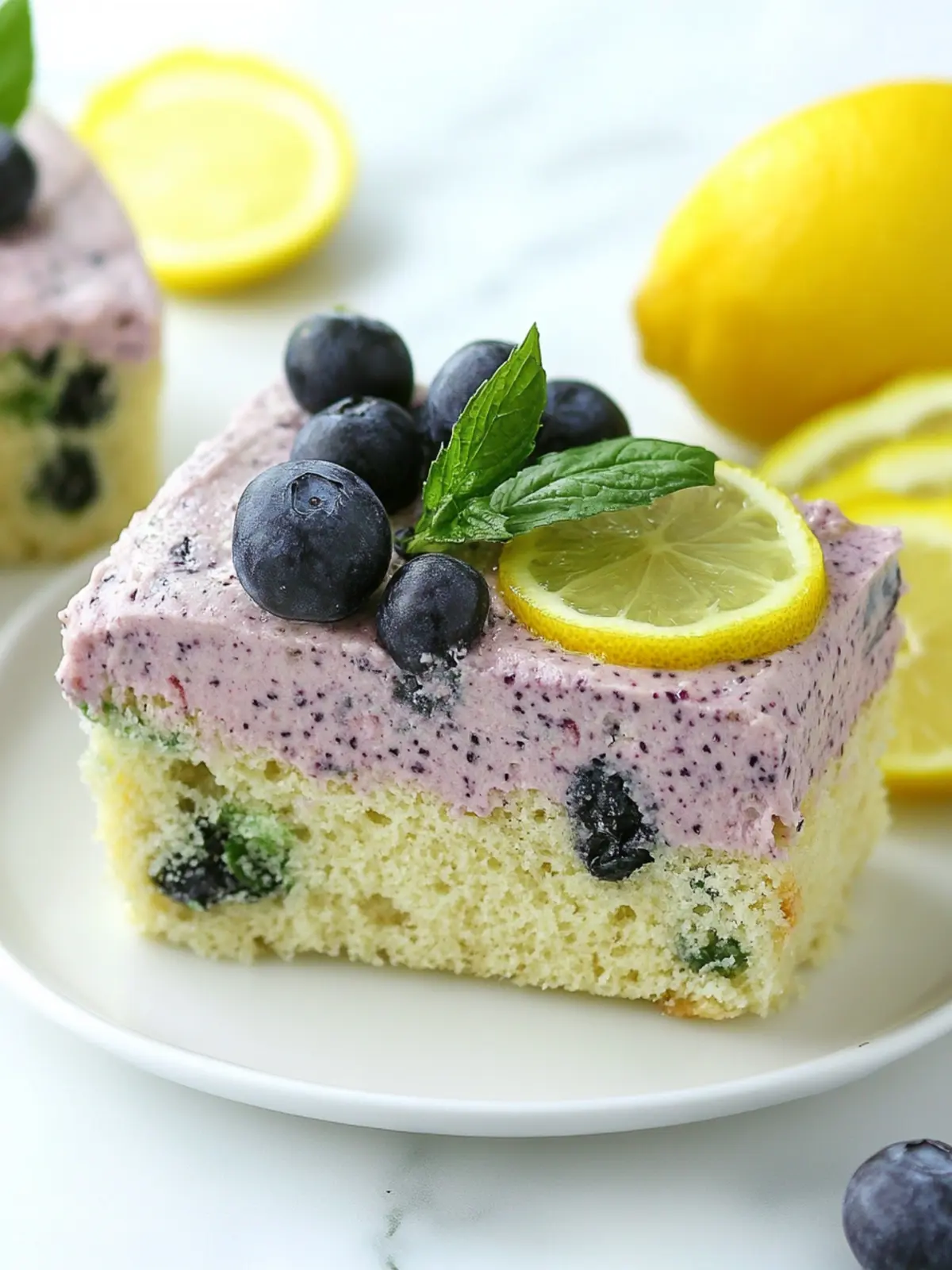 1 Schüssel Veganer Zitronen-Blaubeerblechkuchen