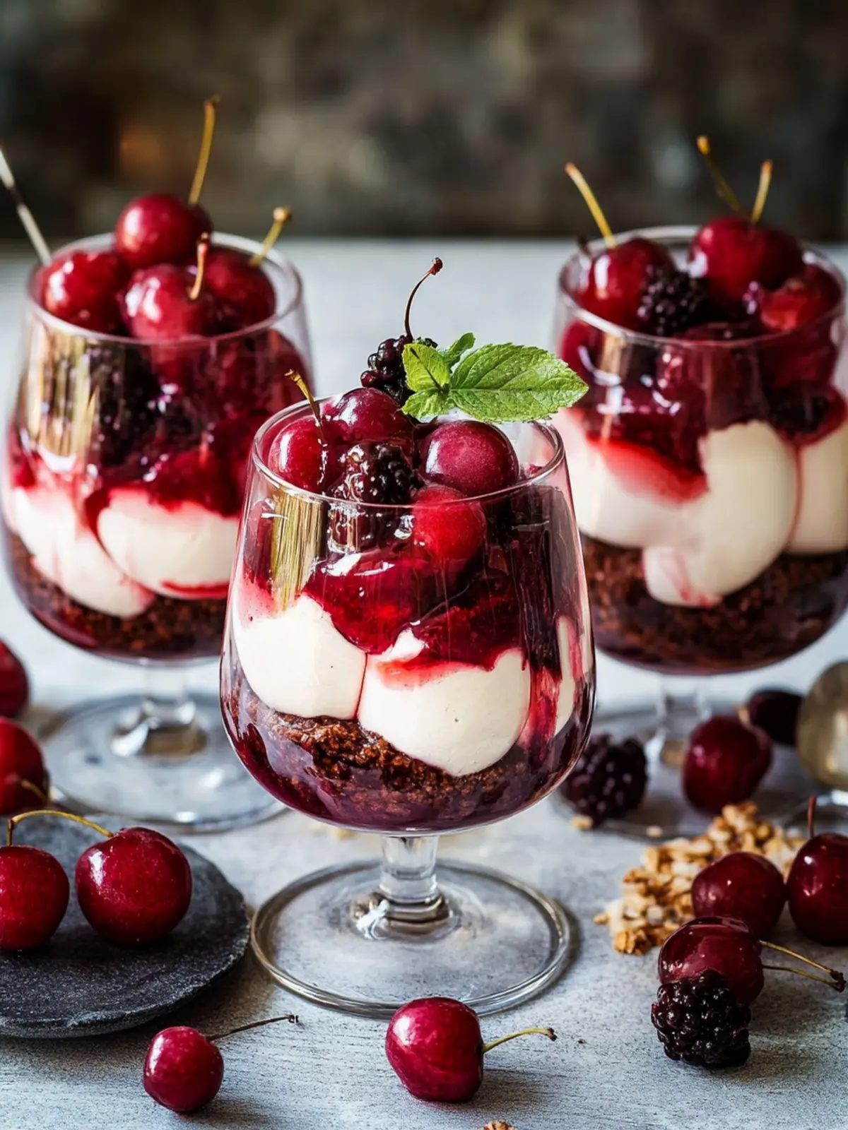 Schwarzwälder-Kirsch-Dessert