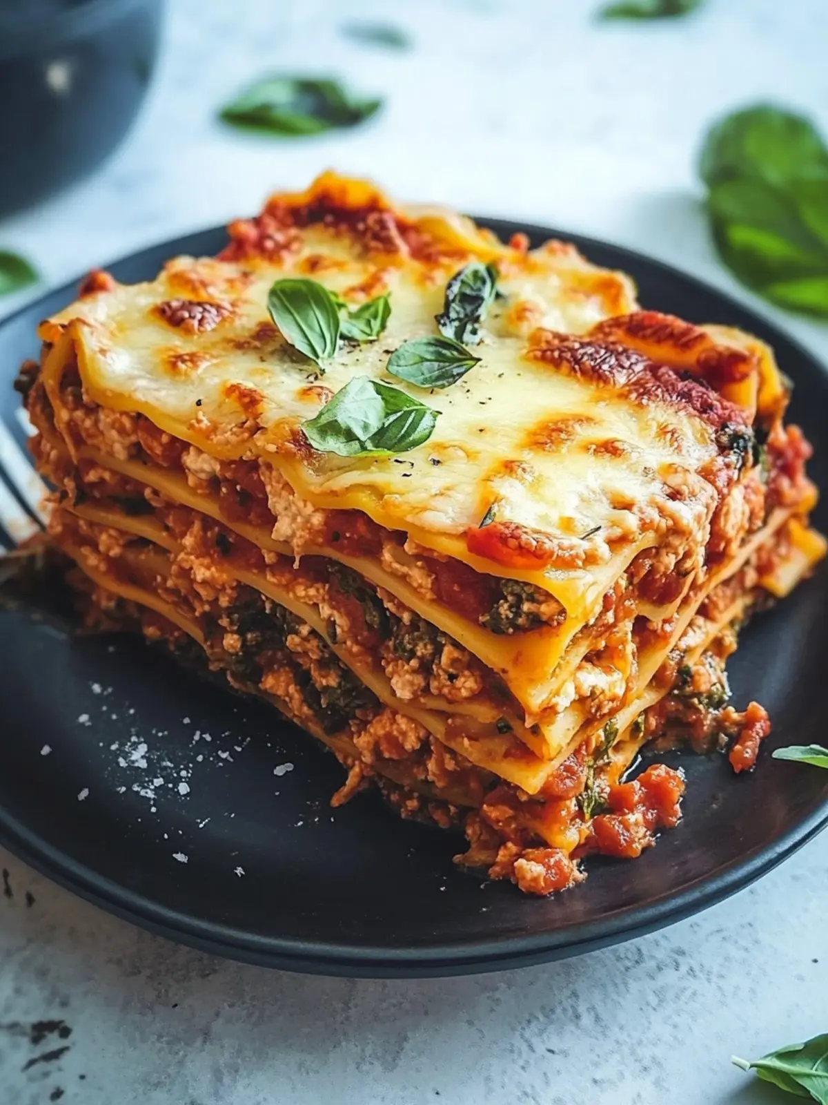 Hochproteinvegetarische Lasagne