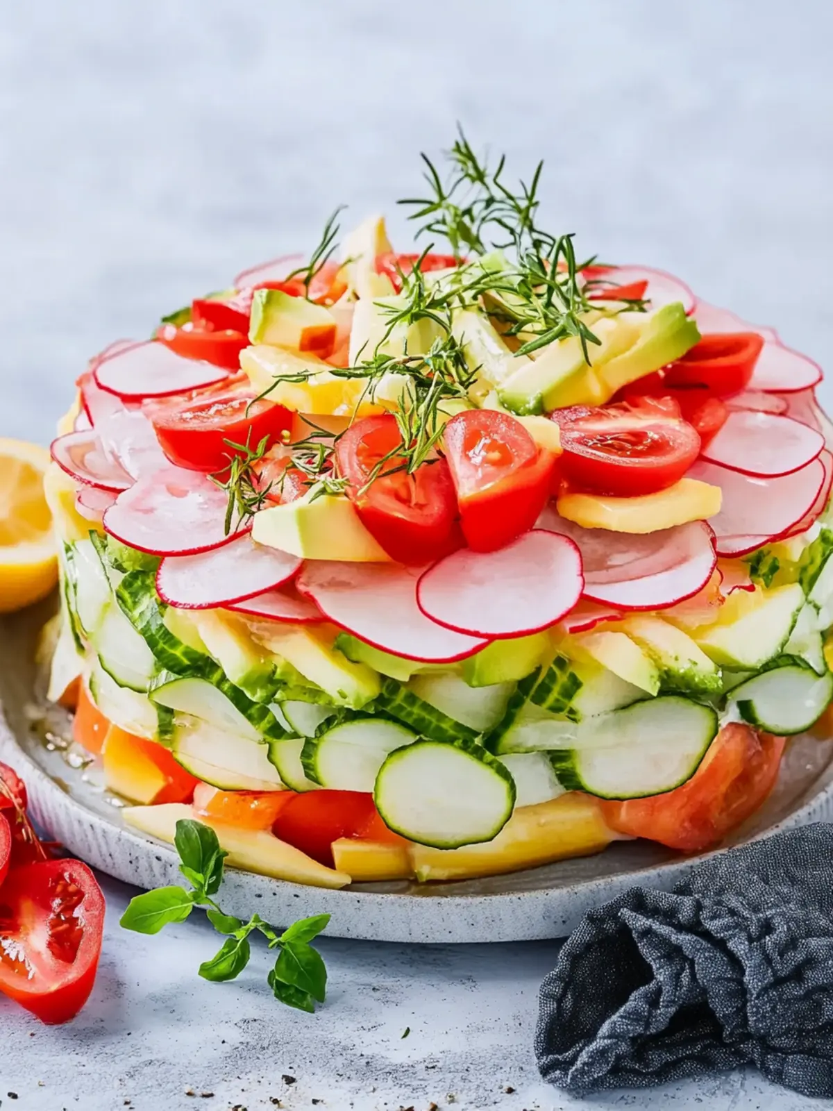 Salattorte. Und deine Gäste werden Augen machen