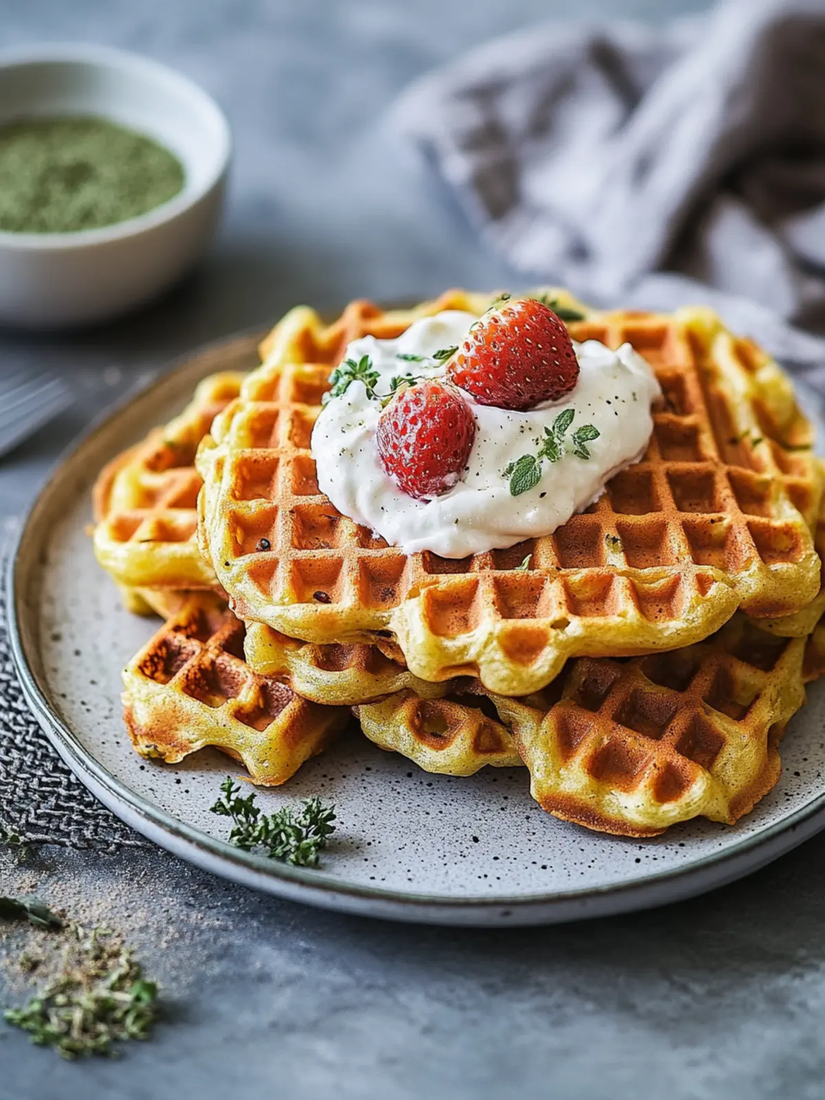Waffeln mal anders: mit Linsen und Gewürzen