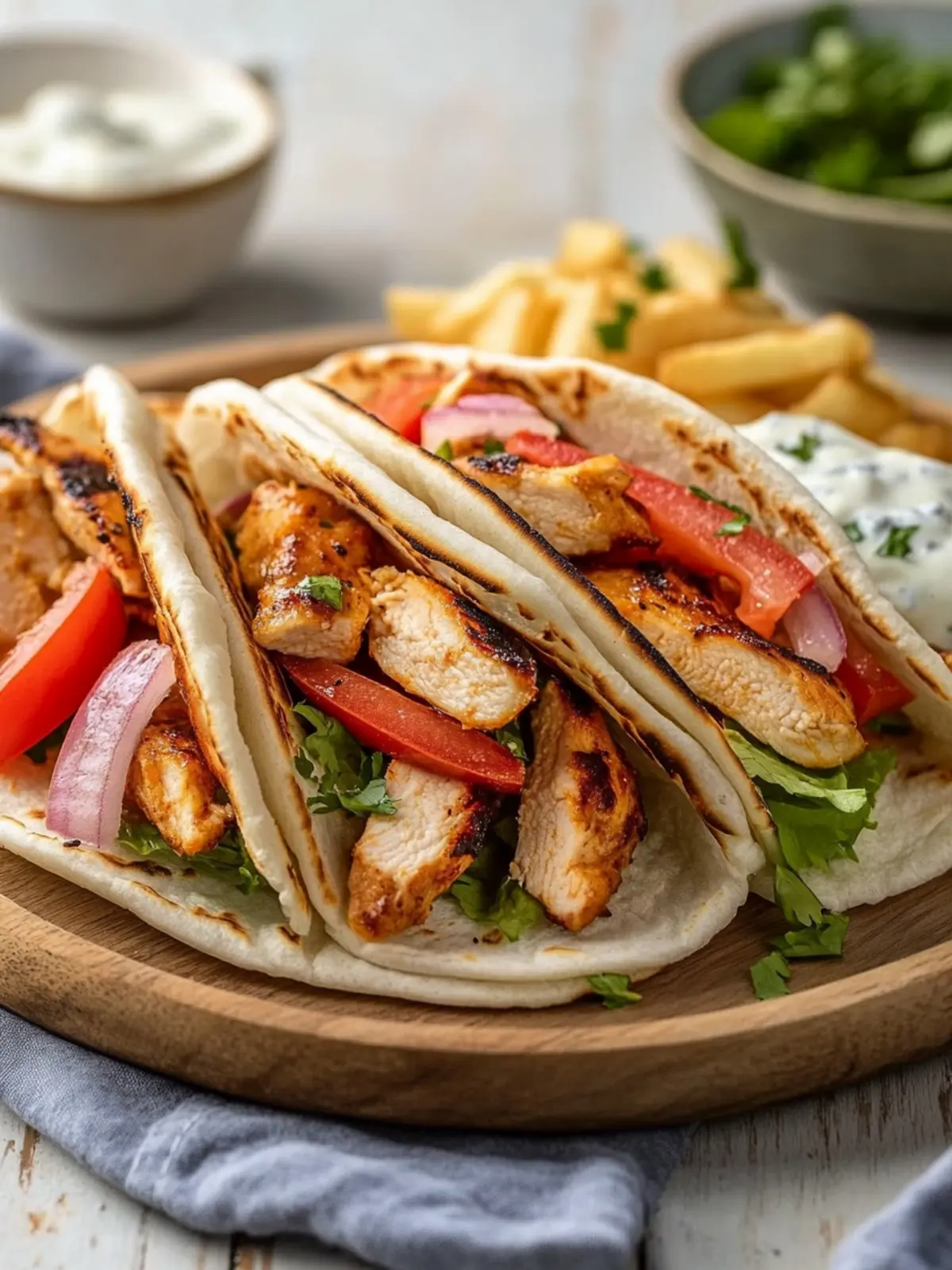 Chicken gyros from the air fryer - easy, quick and mega delicious