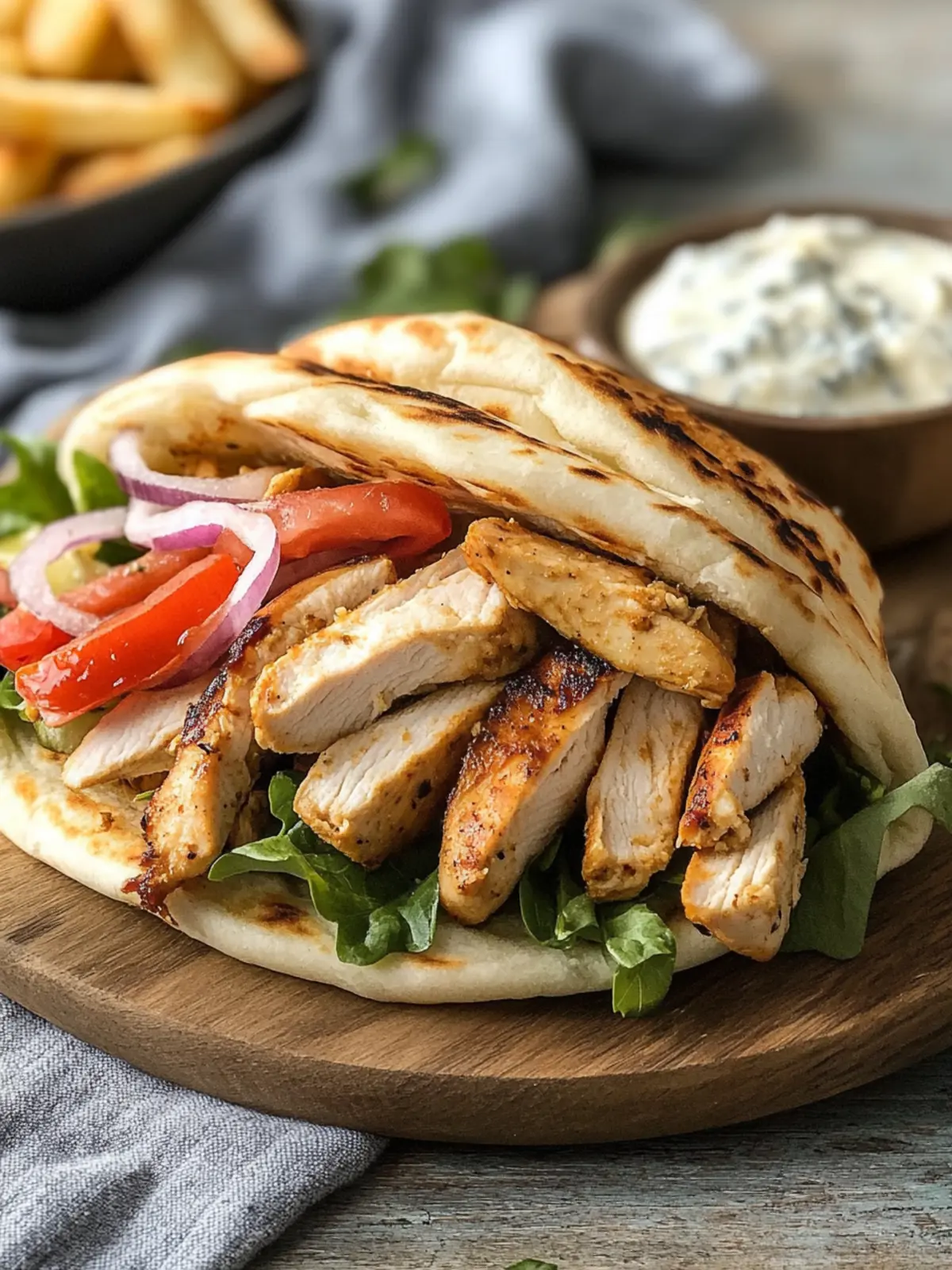 Chicken gyros from the air fryer - easy, quick and mega delicious