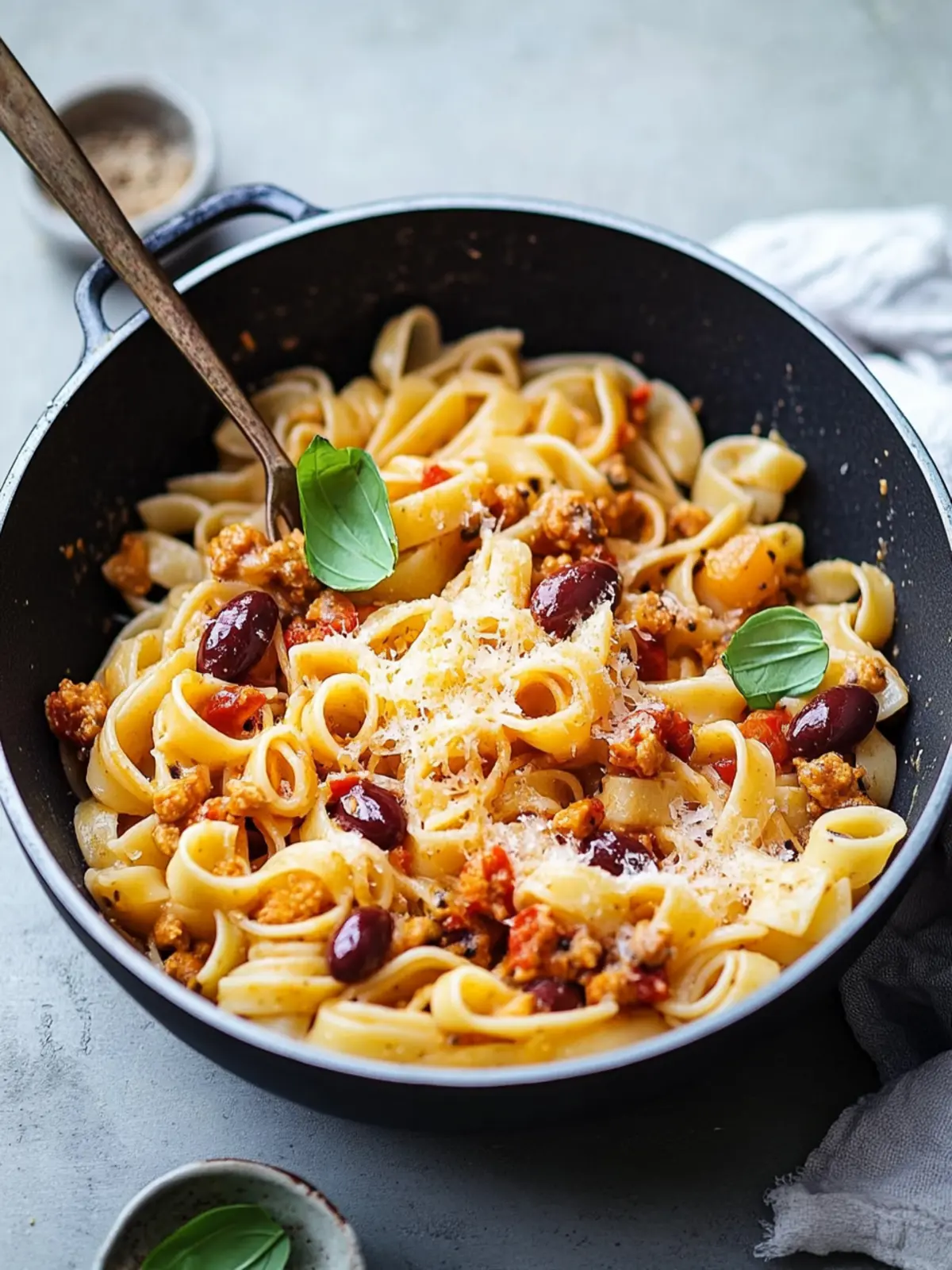 17-Minuten-Pasta mit Linsen-Oliven-Sugo