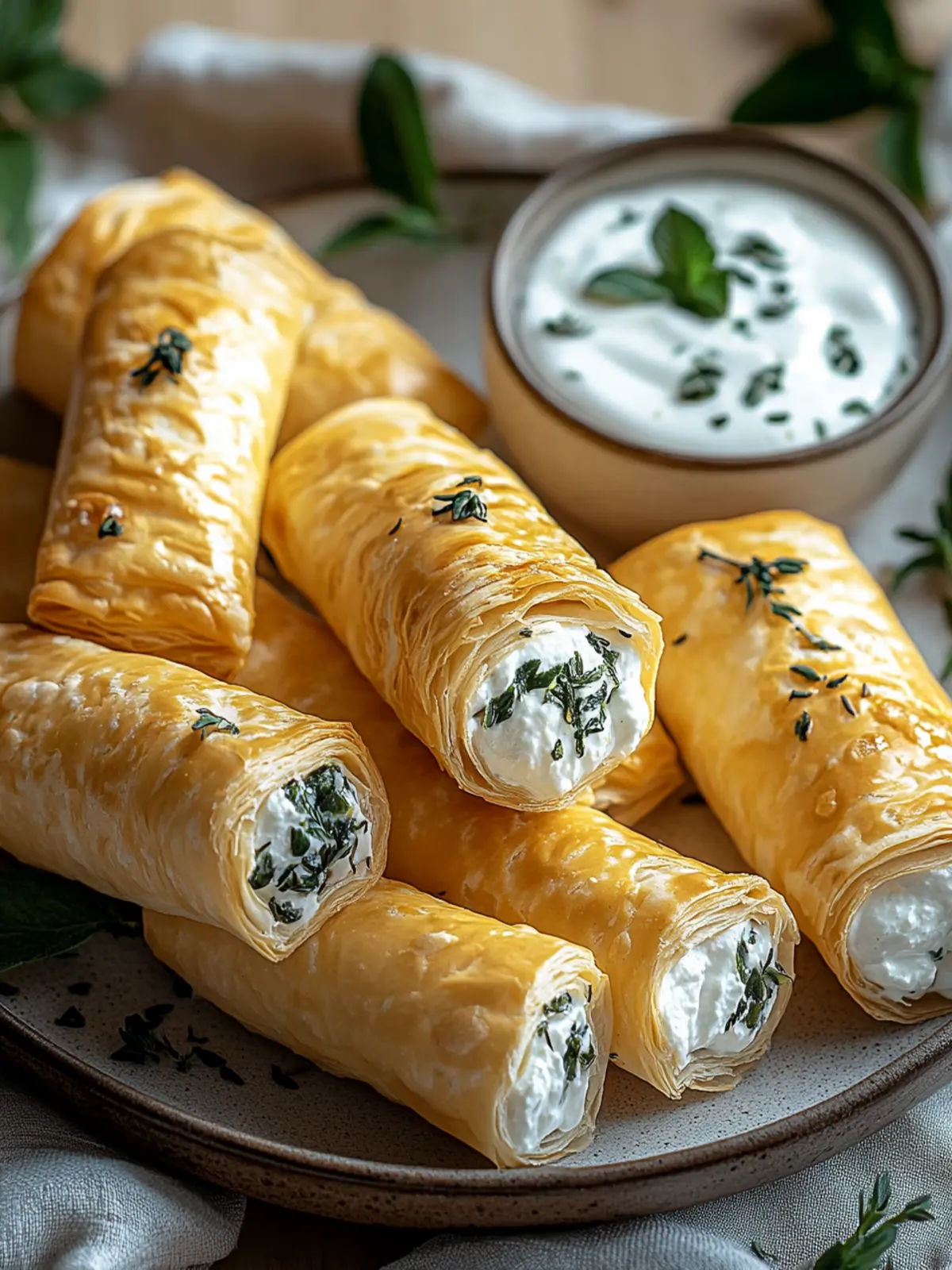 Herzhafte Blätterteig-Röllchen mit Spinat & Feta – Knusprig & würzig