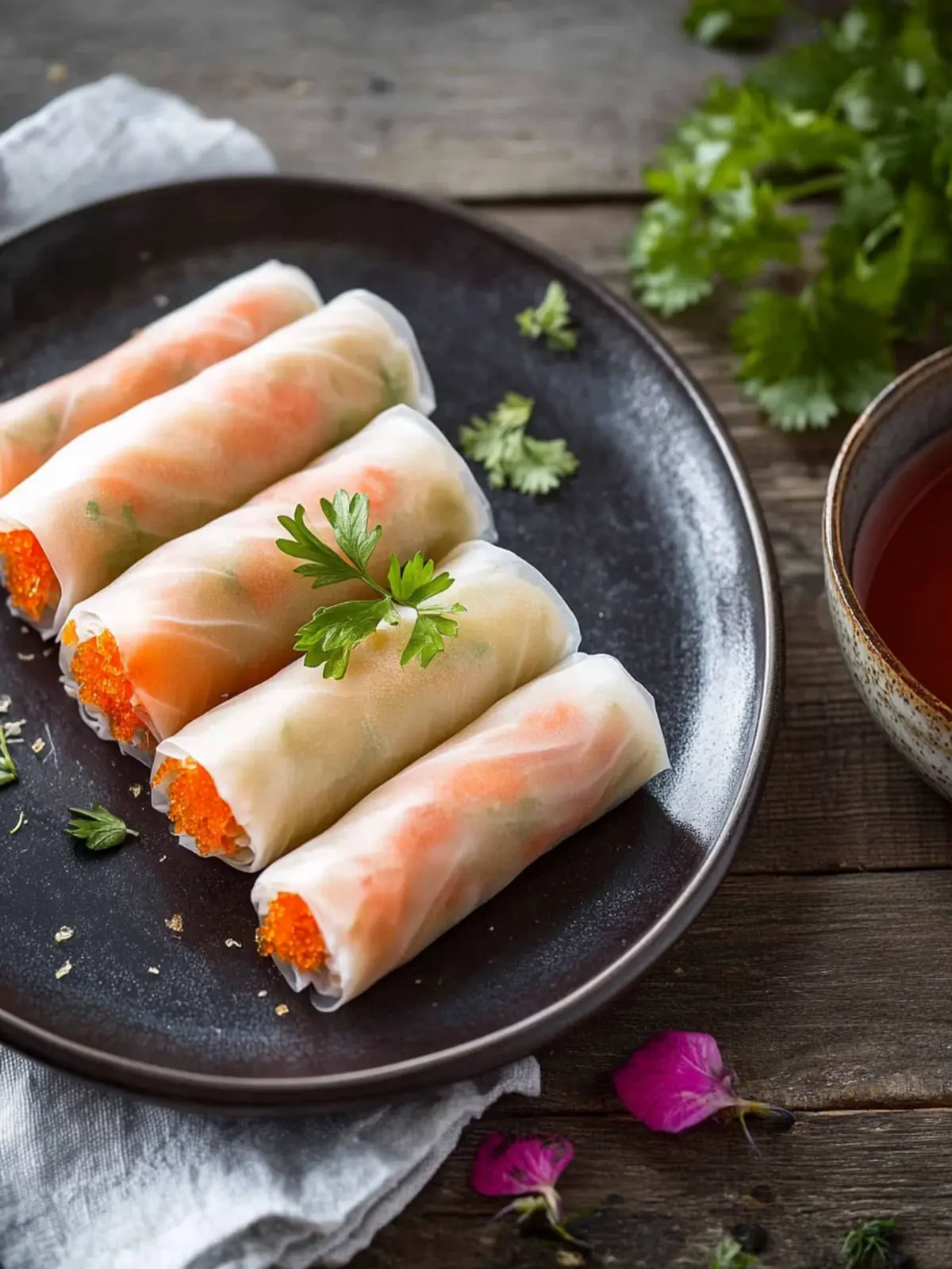 Kathrins knusprige Hähnchen-Frühlingsrollen aus Reispapier – ohne Frittieren