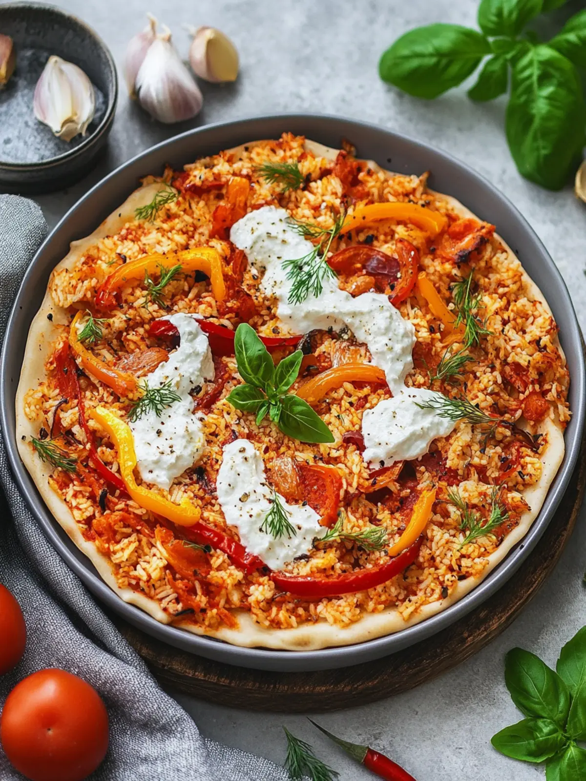 Vegetarische Paprika-Reispfanne