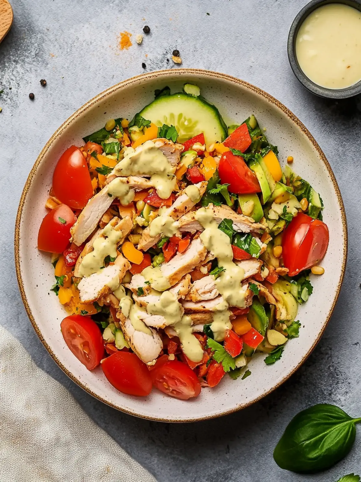 Low Carb Schüssel mit Huhn