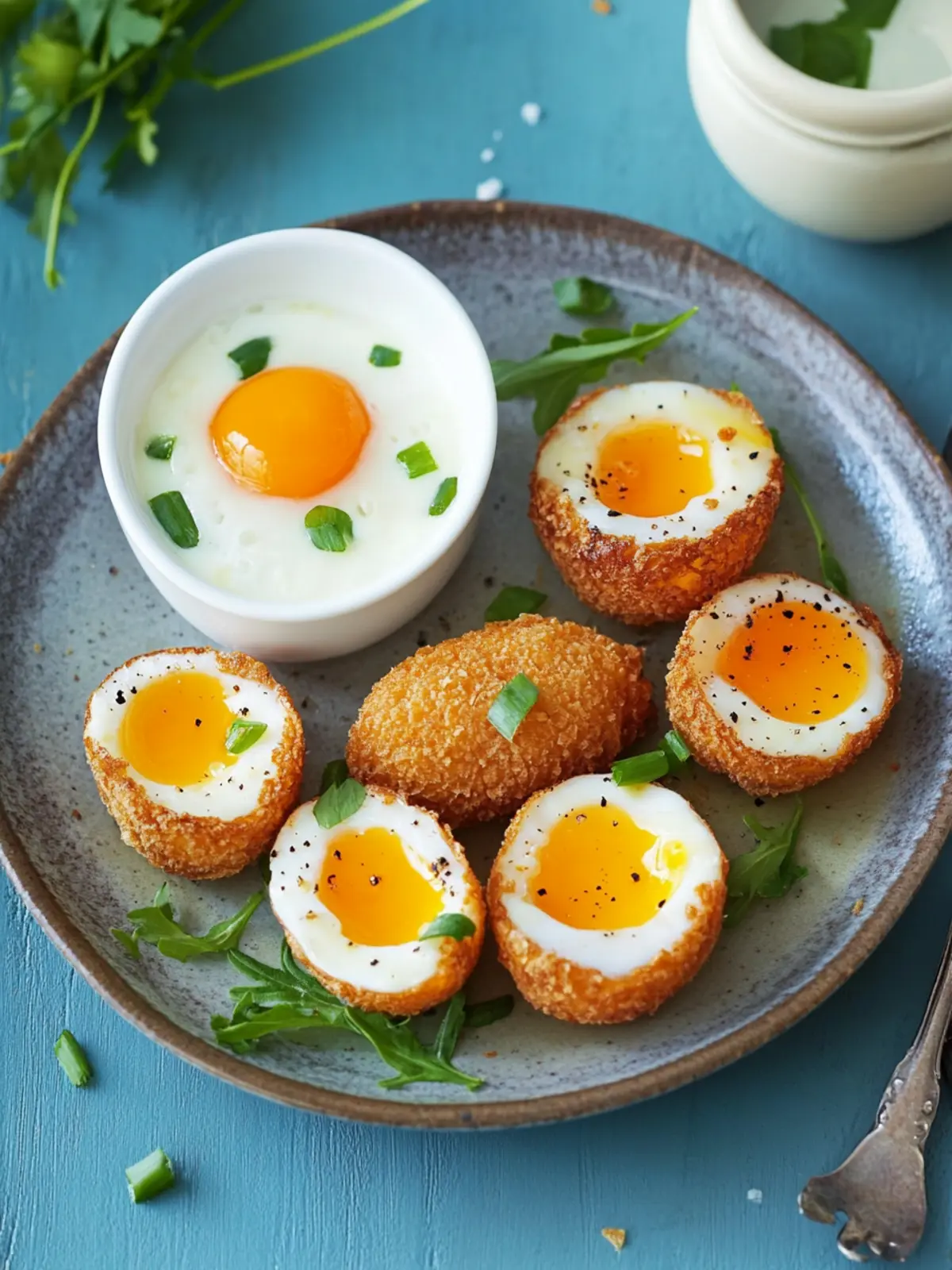 Frittierte Eier: knuspriges Frühstück oder Snack
