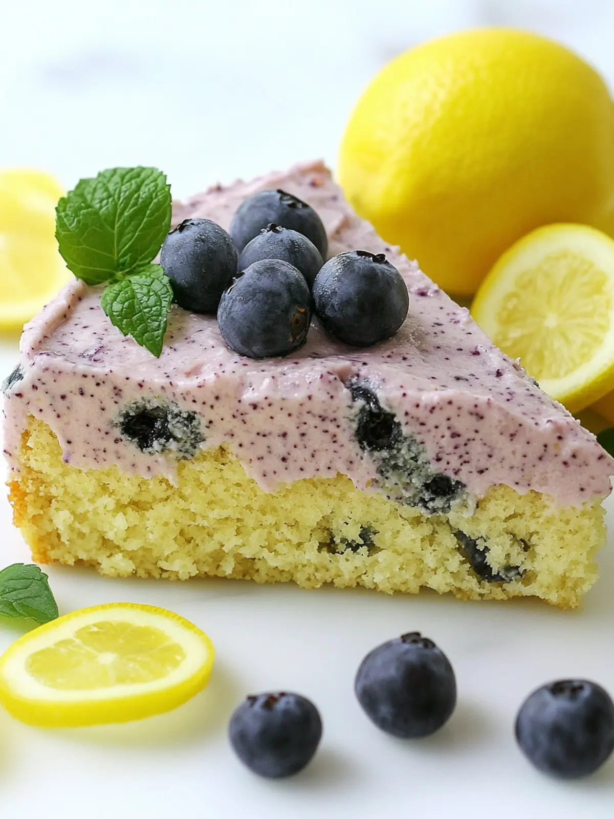 1 Schüssel Veganer Zitronen-Blaubeerblechkuchen
