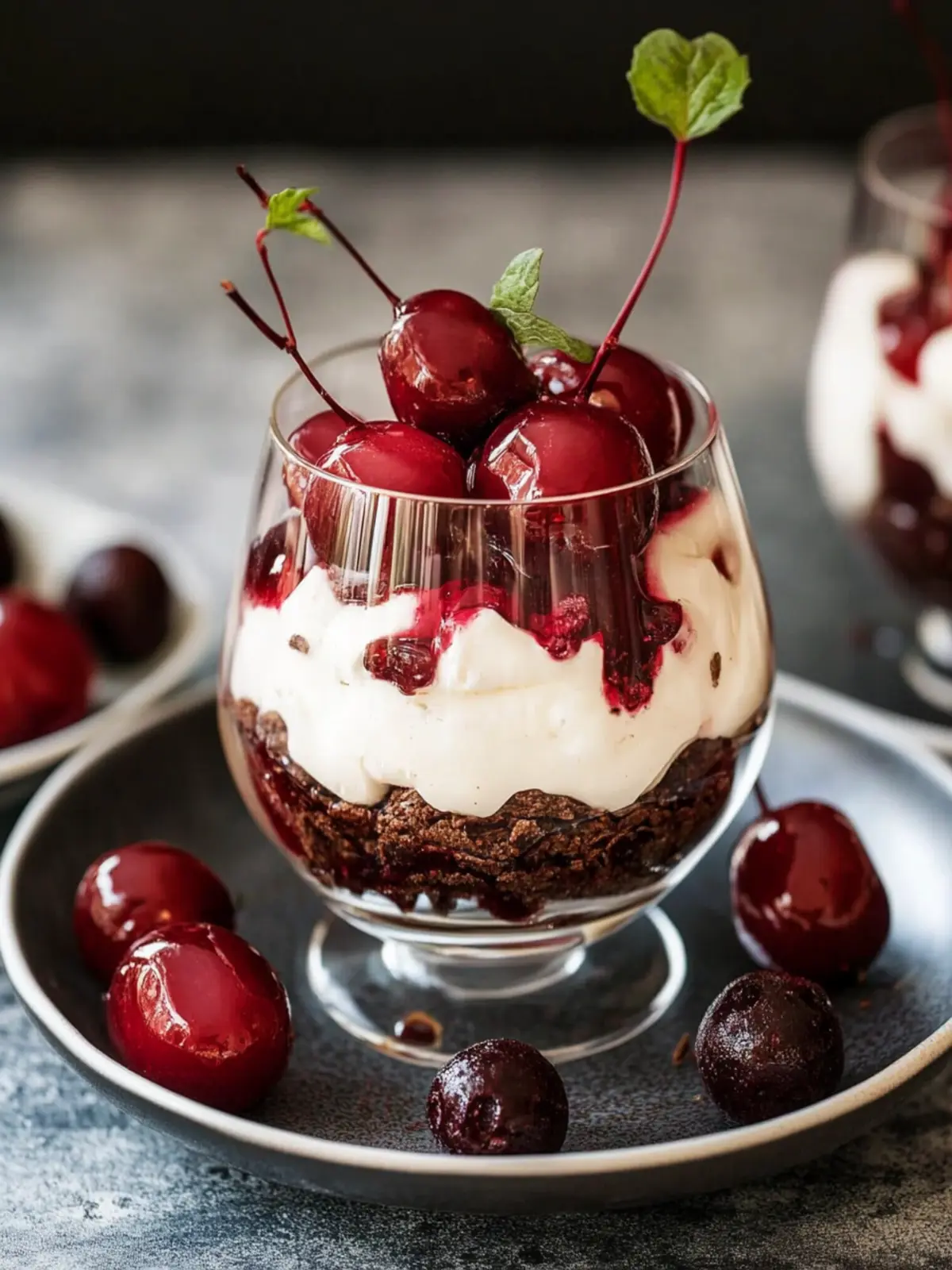 Schwarzwälder-Kirsch-Dessert