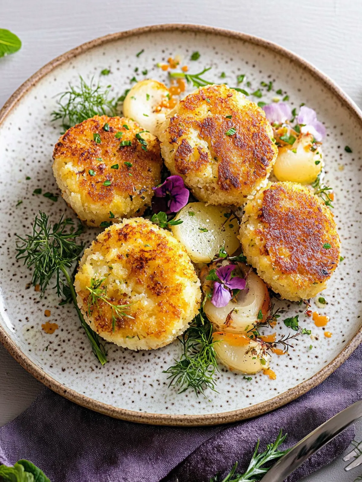 Crispy cauliflower patties
