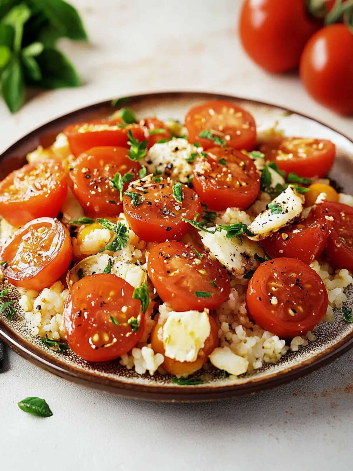 Tomatenhähnchen mit Reis