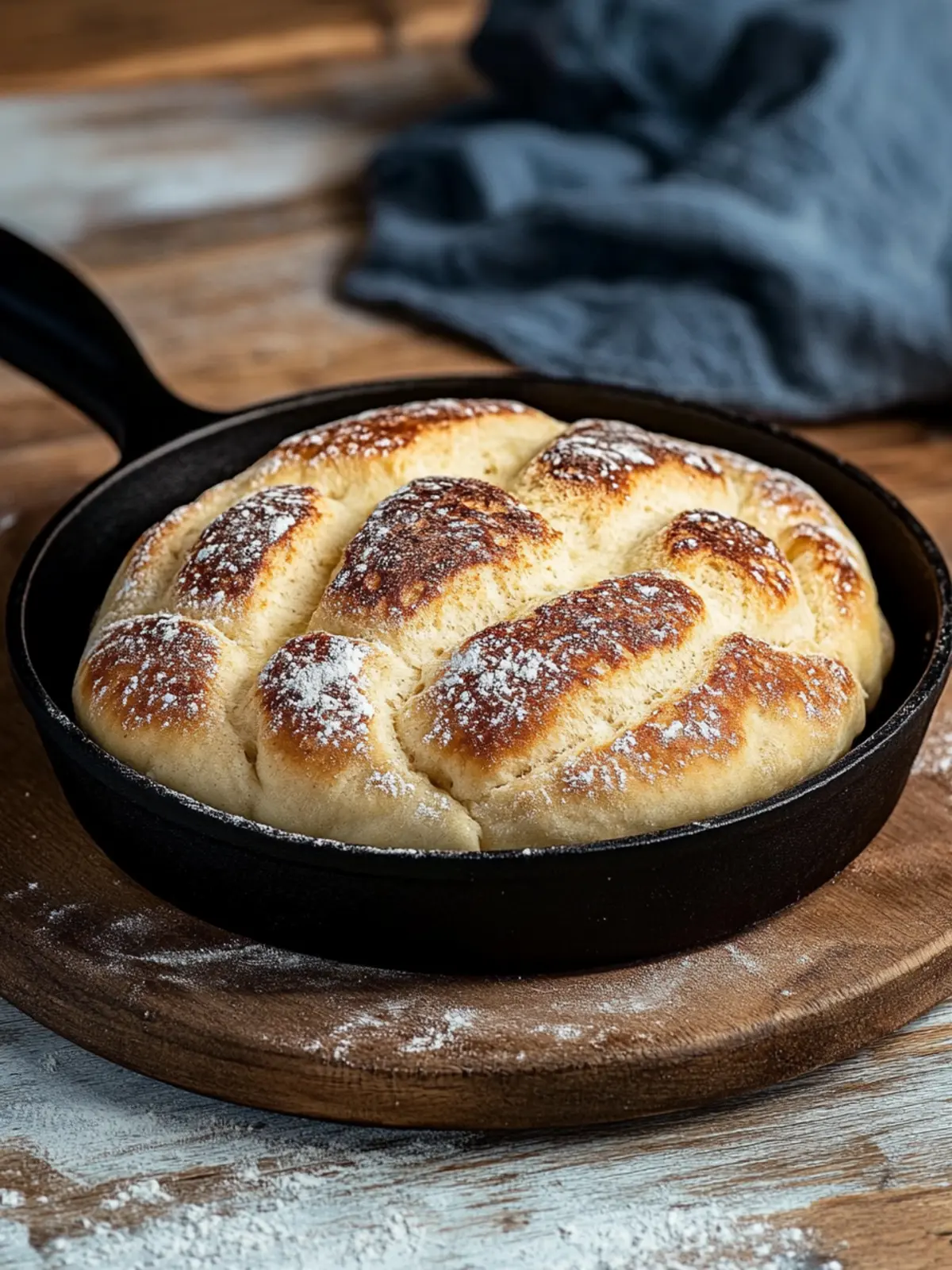 Pfannenbrot ohne Hefe nach griechischer Art mit Joghurt