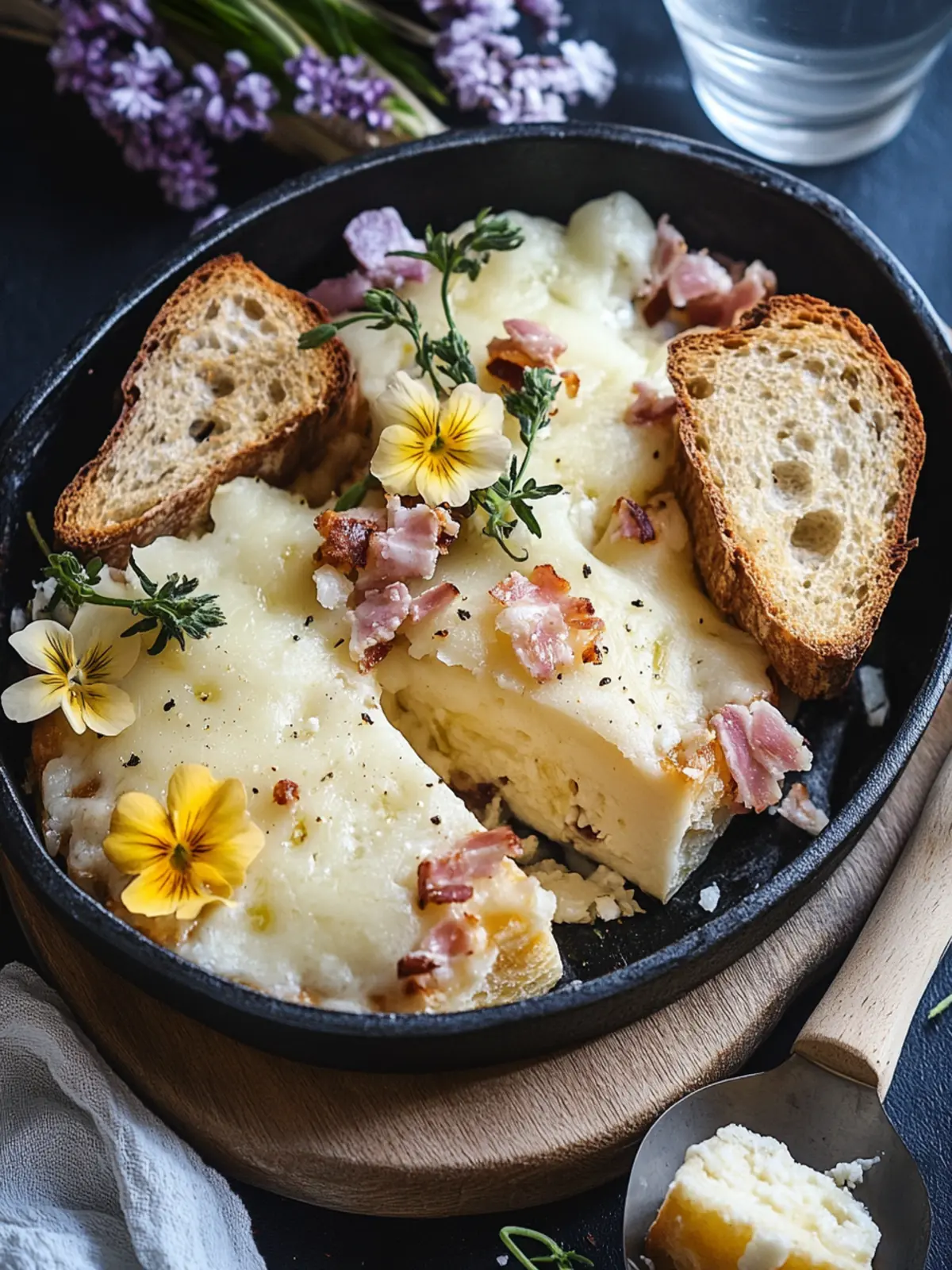 Blumenkohlauflauf mit Schinken und Käse