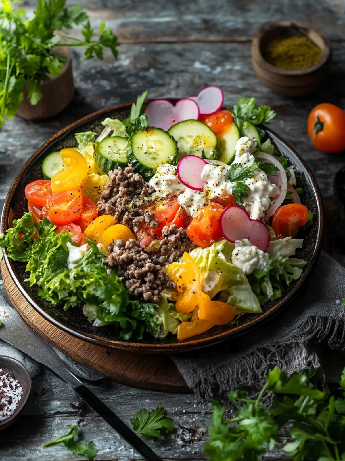 A salad doesn't fill you up.