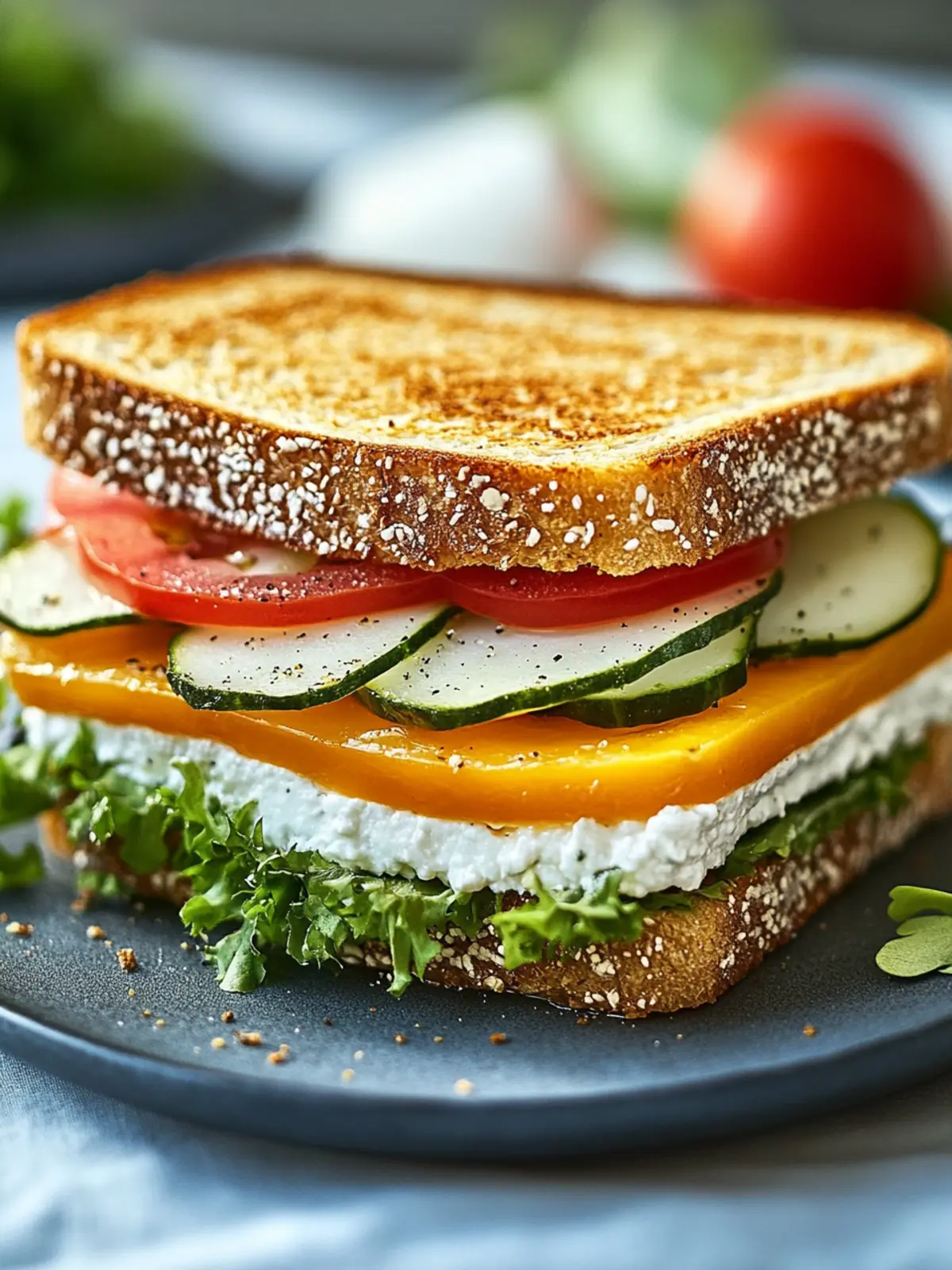 Schnelle Spiegelei-Sandwiches mit Käse zum Frühstück