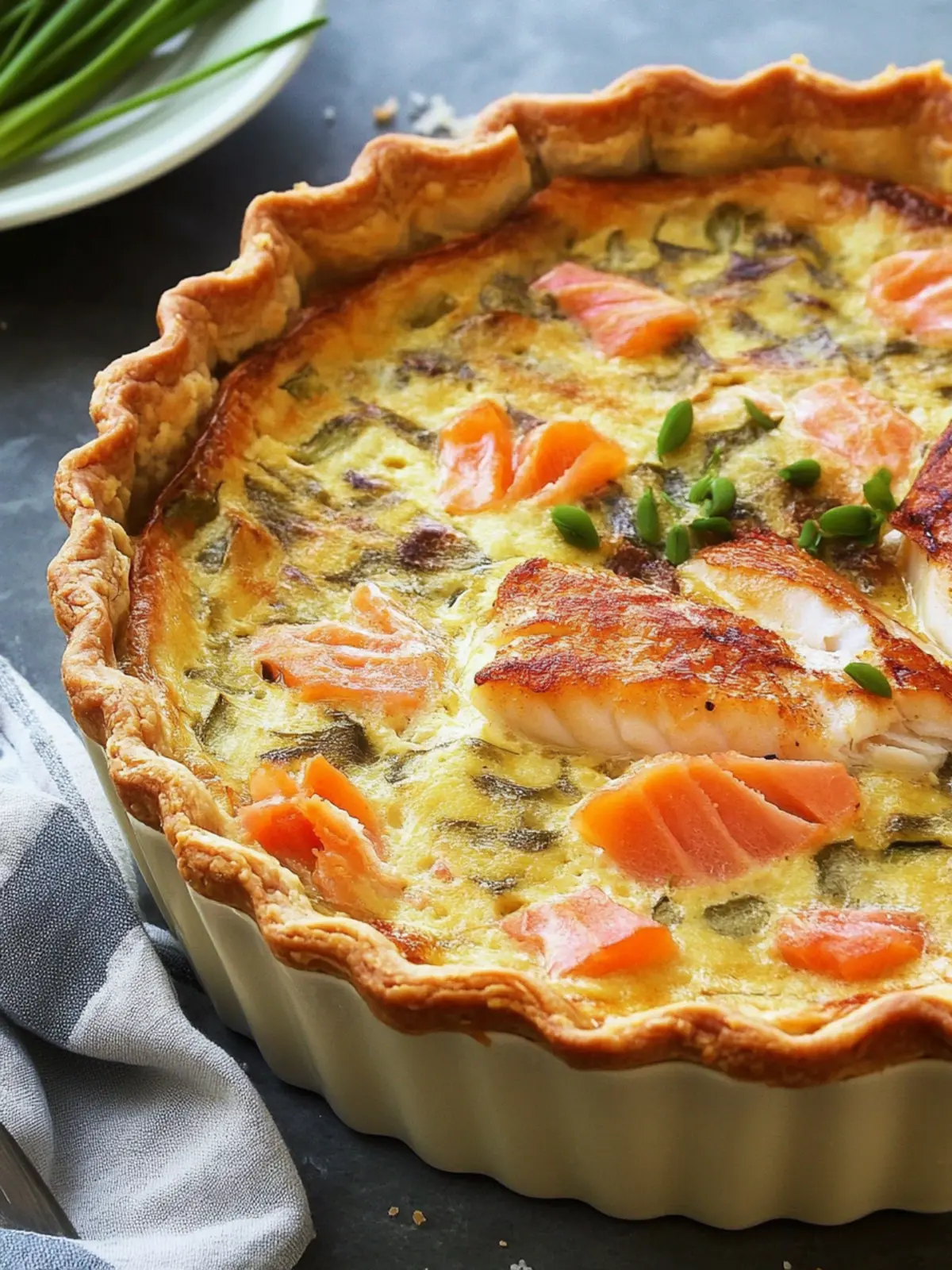 Carrot-Kohlrabi-Quiche mit Lachs