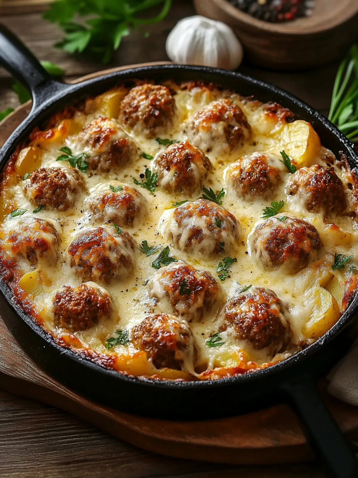New favorite dish: Potato minced meat balls casserole