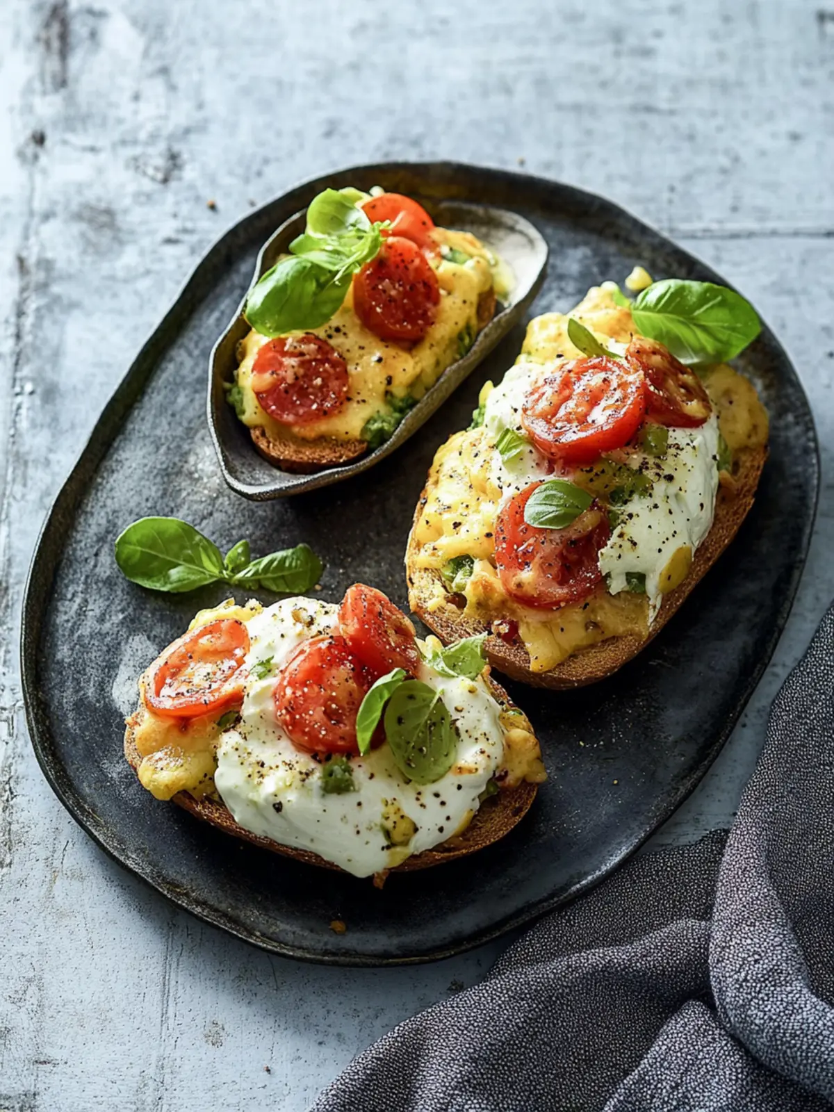 Überbackene Ofenkartoffel