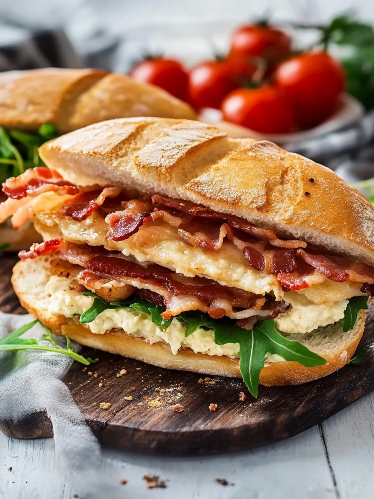 Scrambled eggs and bacon make this breakfast panini the star
