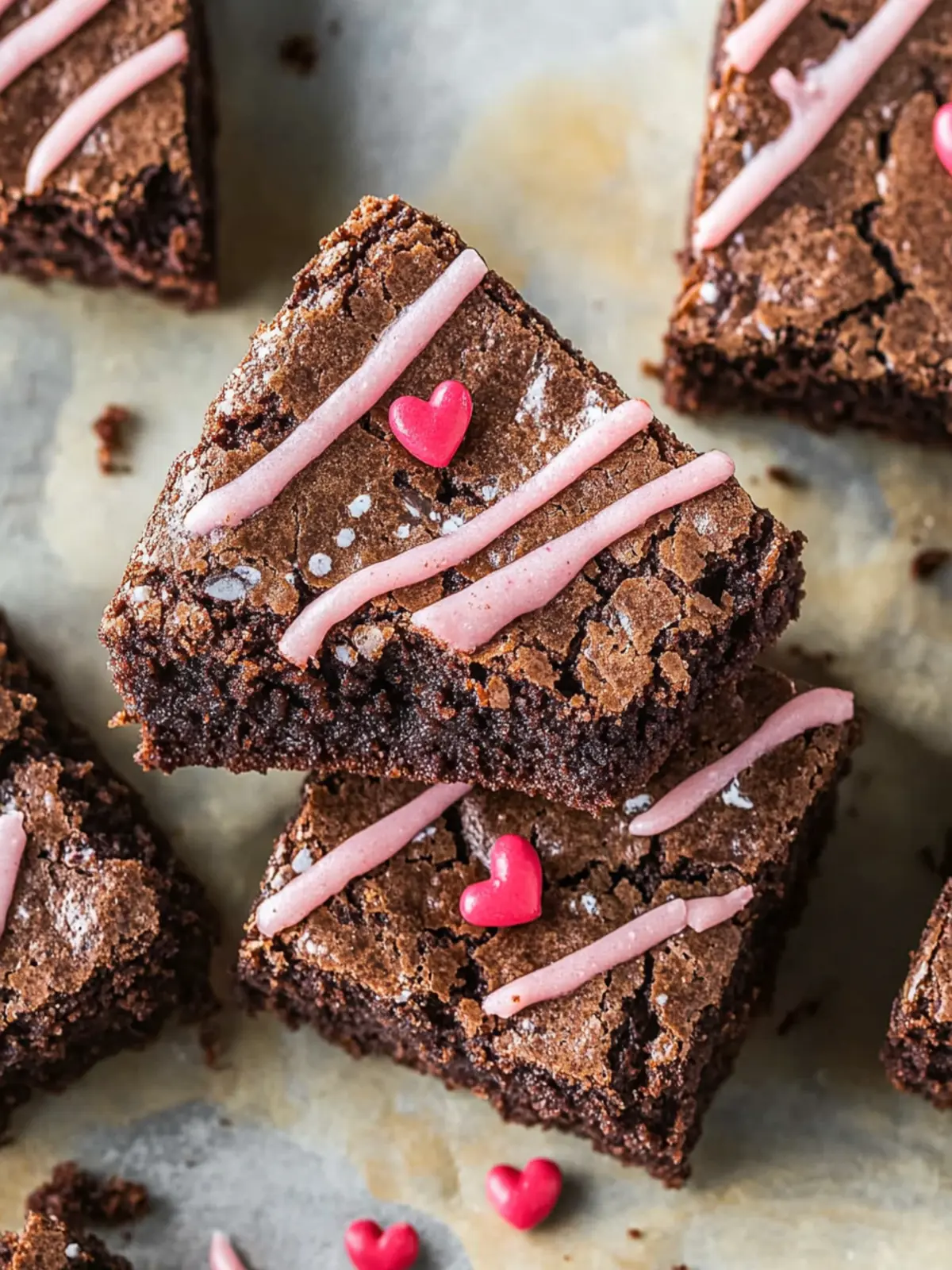 Herzförmige Brownies