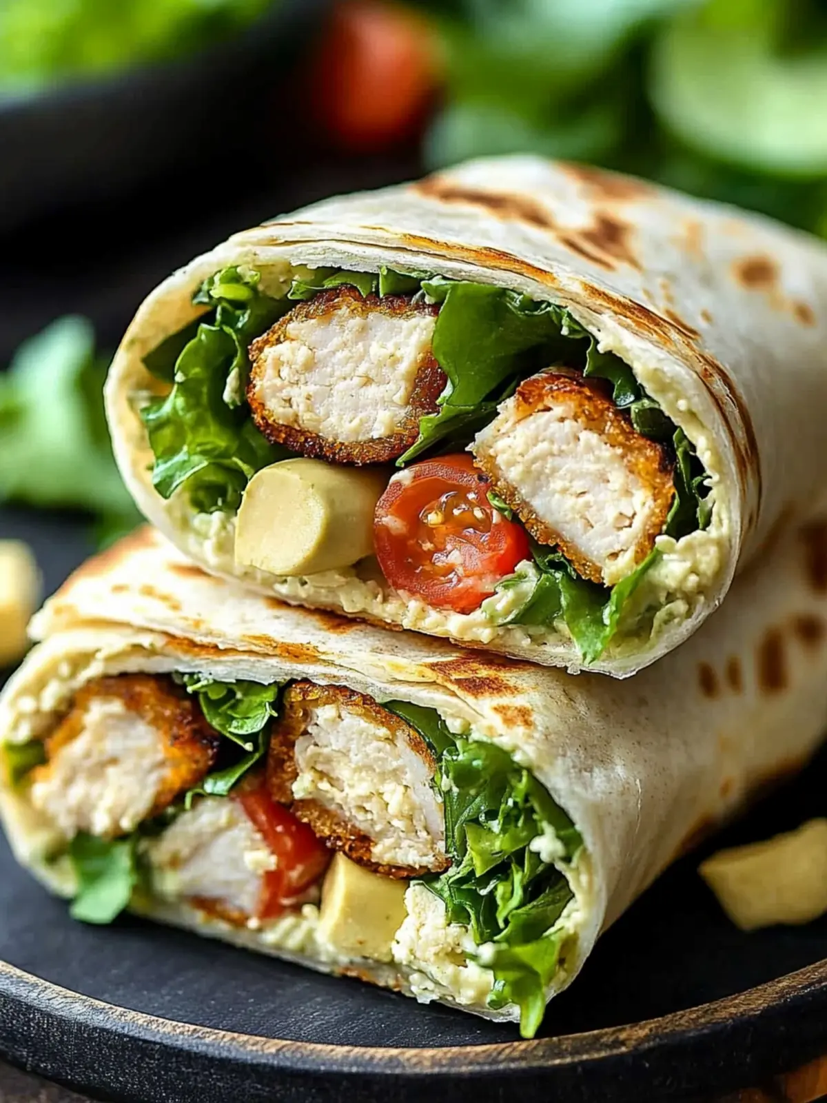 Hühnchen Caesar Wrap