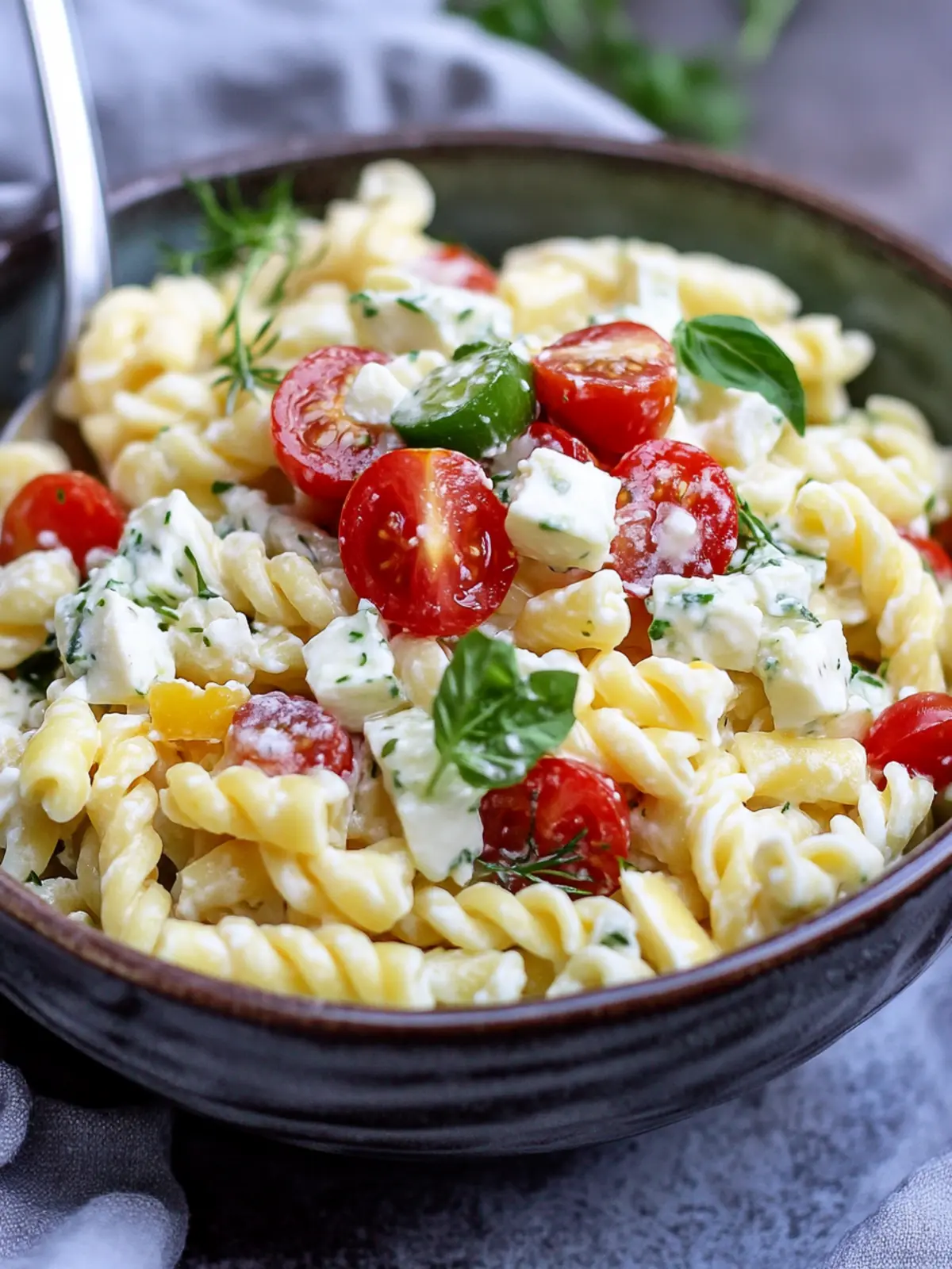 Zaziki Nudelsalat | Griechischer Nudelsalat