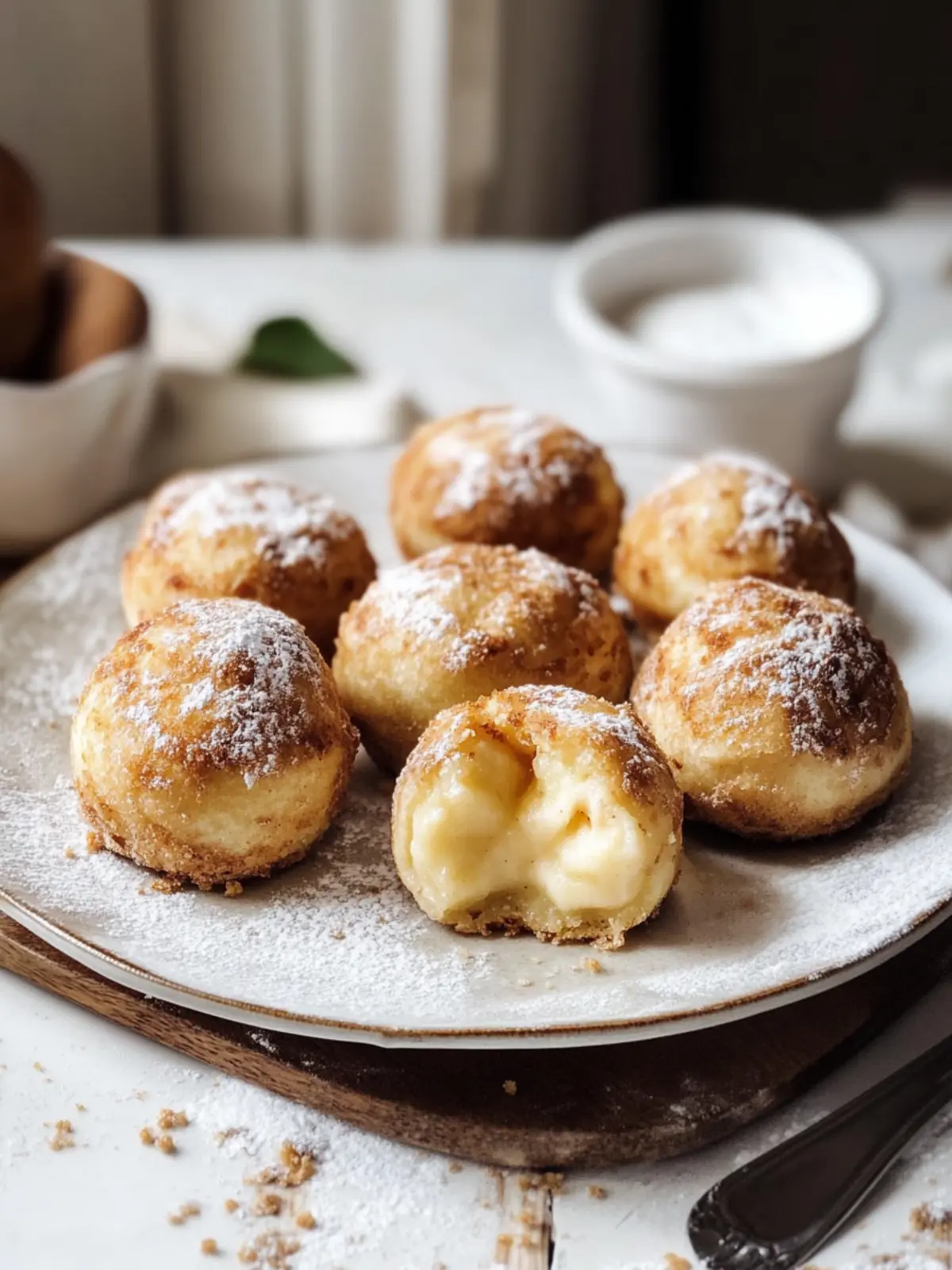 Apfel Quarkbällchen in der Heißluftfritteuse