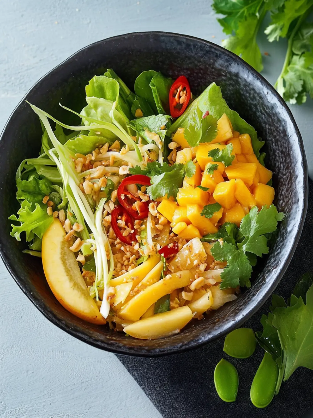 Salat mit Mango und Chinakohl