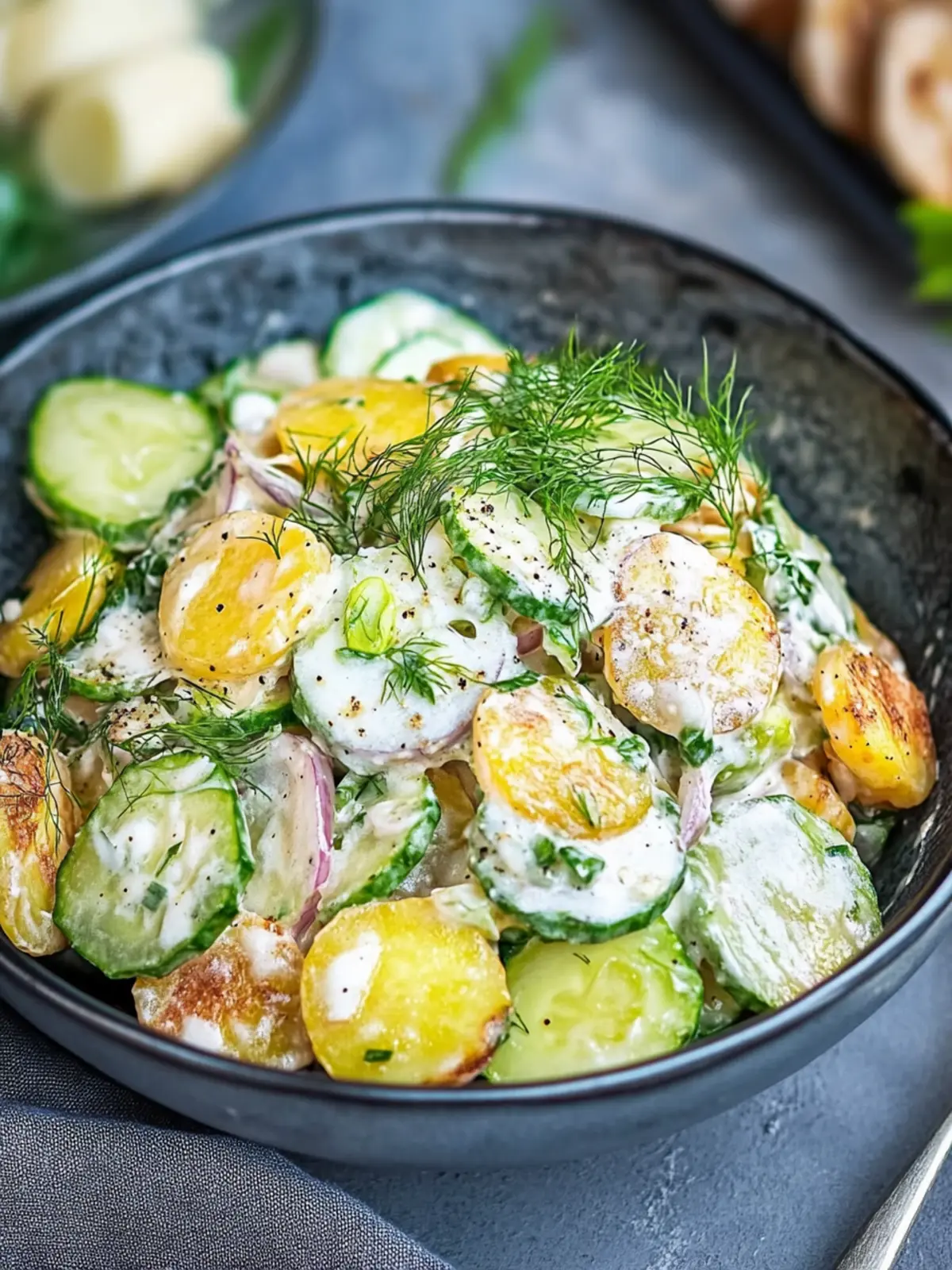 Knuspriger Kartoffelsalat: Knusprig & lecker