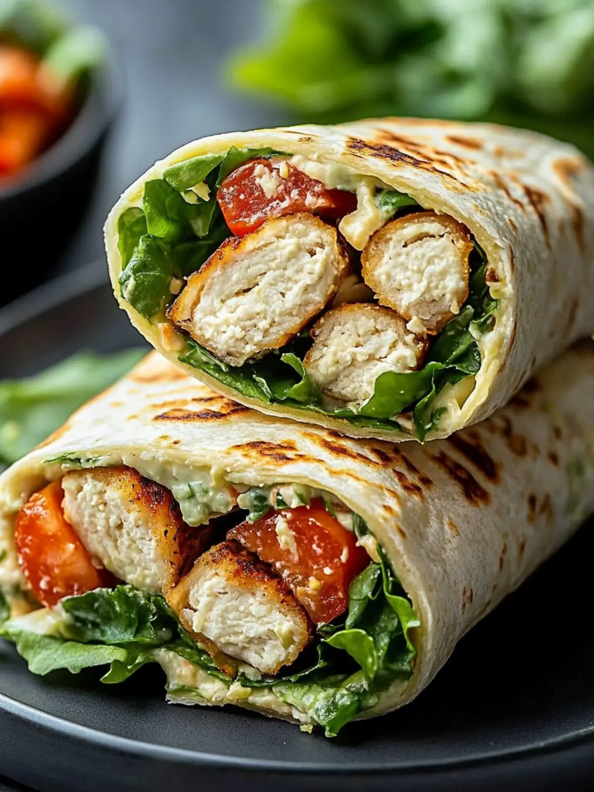 Hühnchen Caesar Wrap