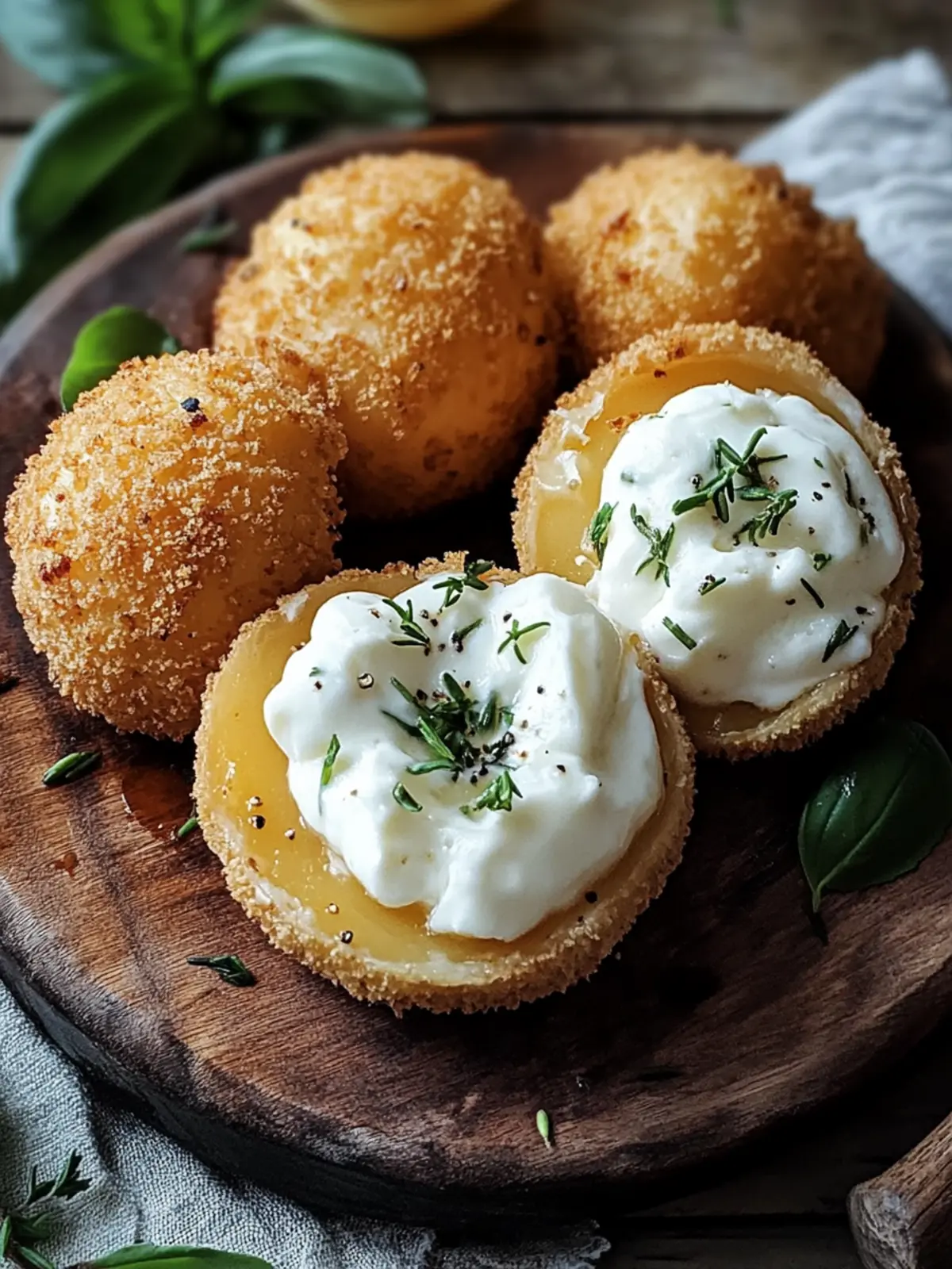 Crispy Kartoffelbrei gefüllt mit Käse Genuss