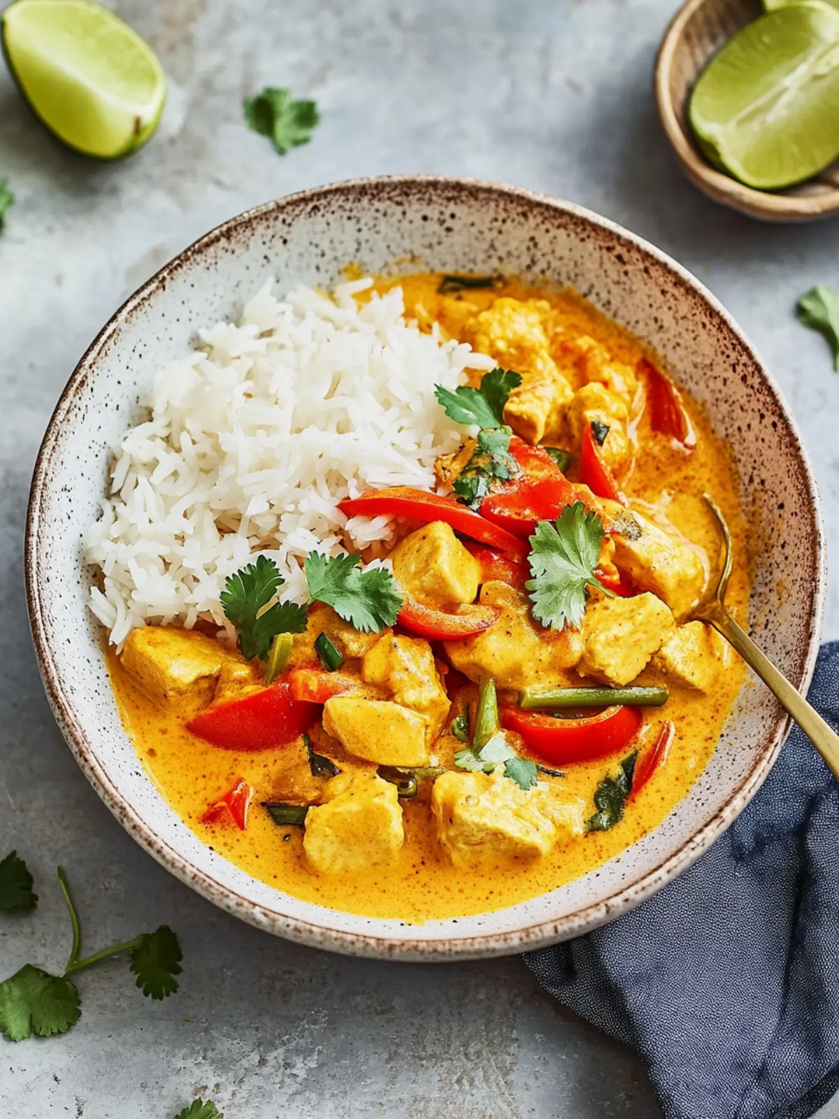 Hähnchen-Curry mit Kokosmilch