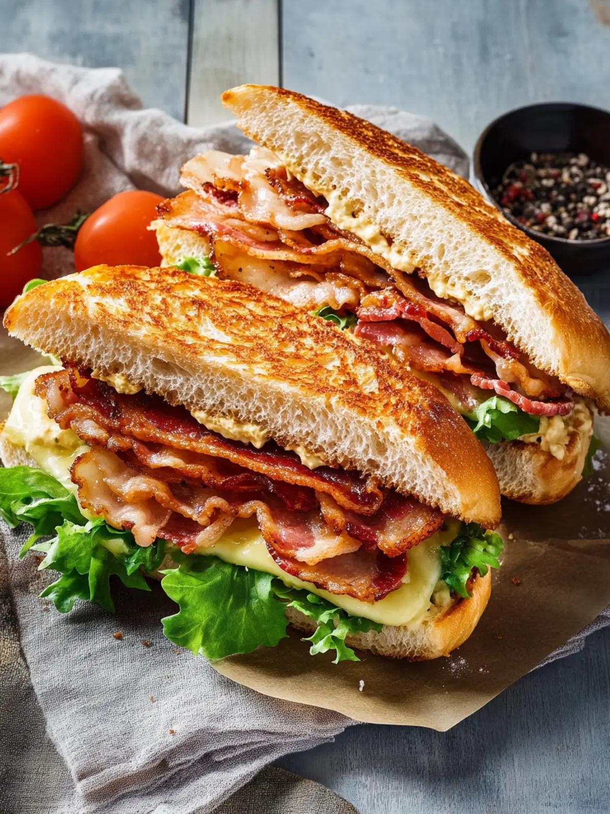 Scrambled eggs and bacon make this breakfast panini the star