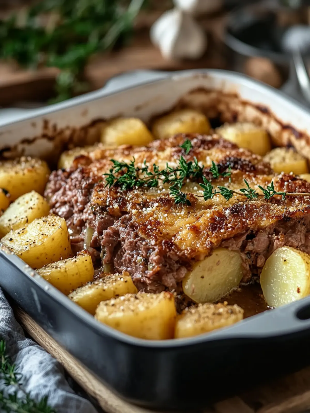 French potato minced meat casserole: for lovers of comfort food