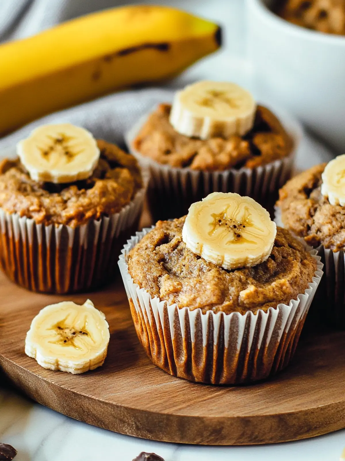 Gesunde Erdnussbutter-Bananen-Muffins