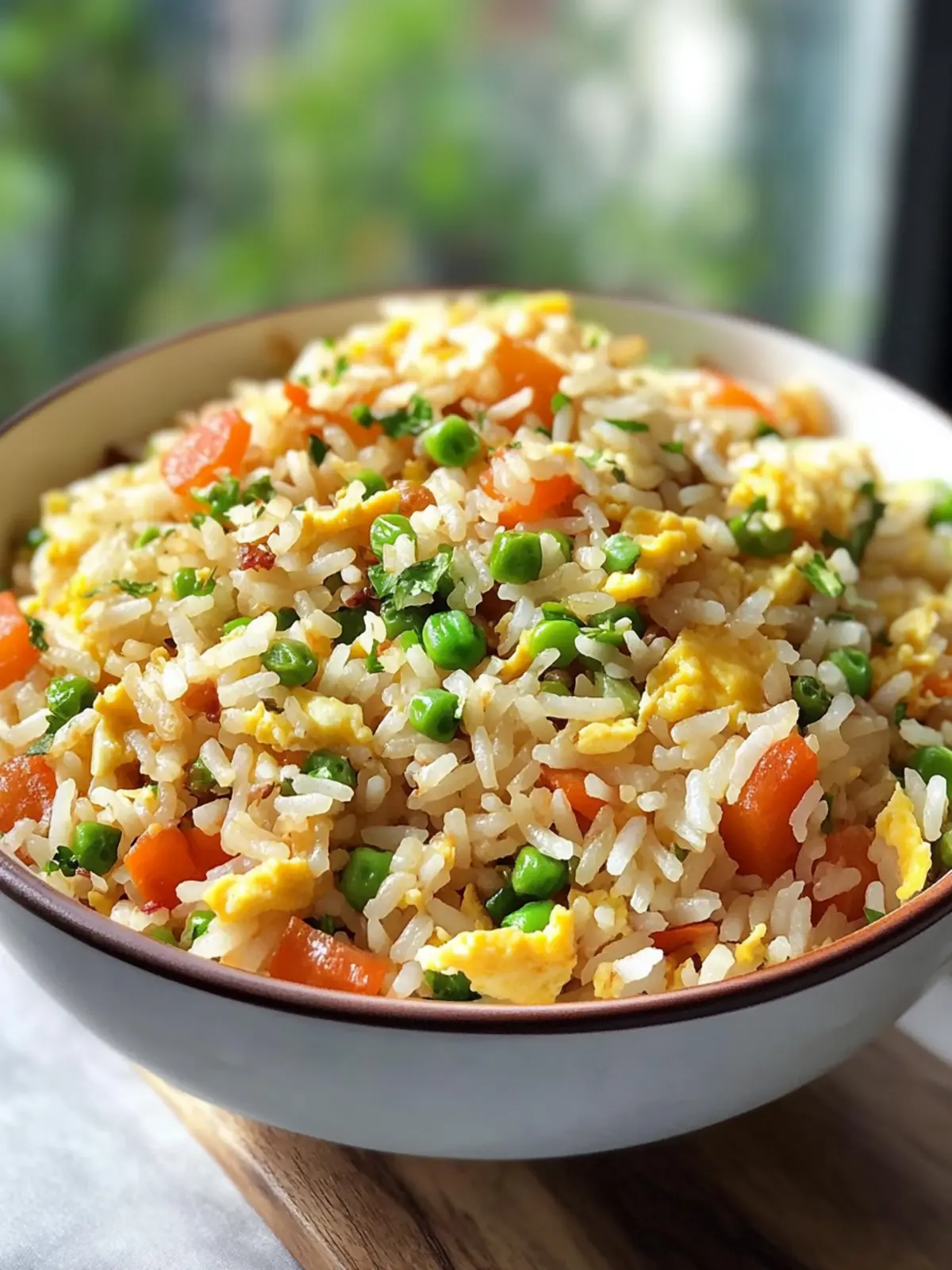 Fried rice with egg - easy & quick to make