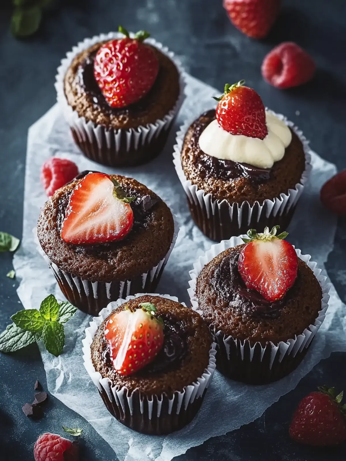 Erdbeer-Schoko-Muffins