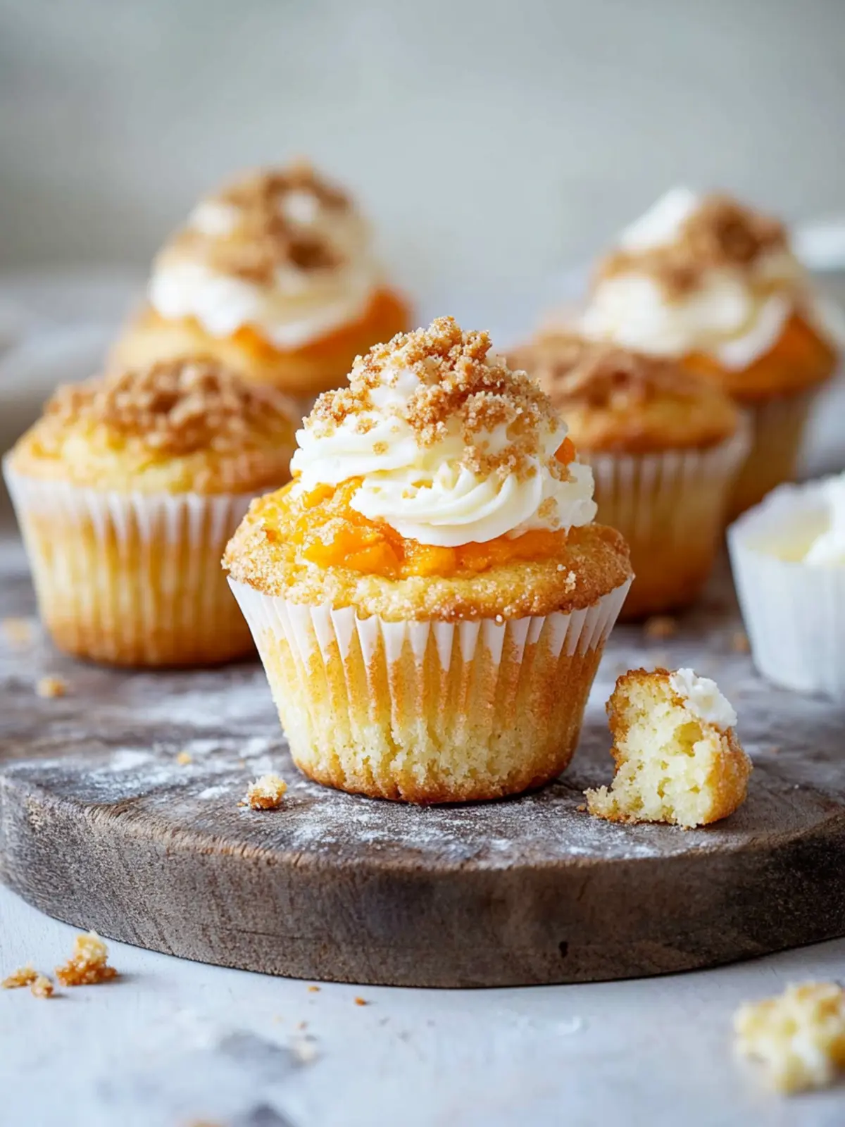 Karottenkuchen-Muffins (Mit einer Frischkäsefüllung)