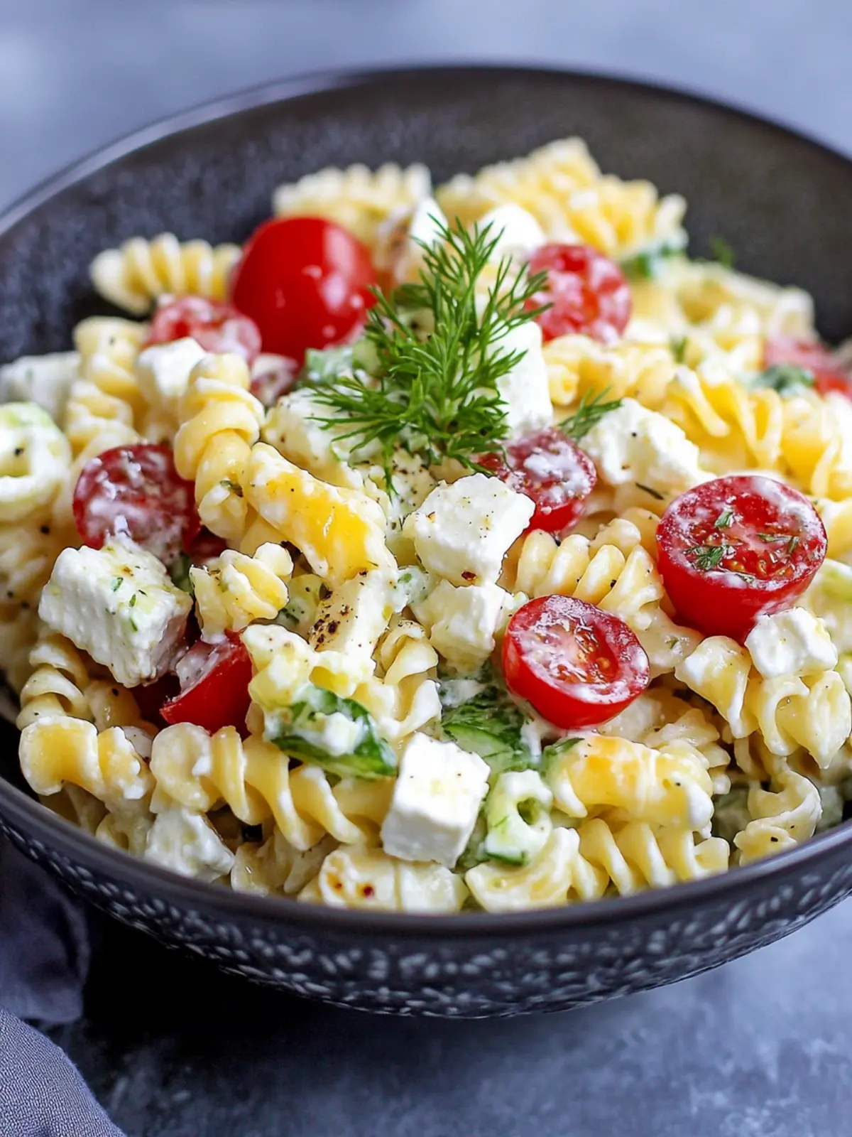 Zaziki Nudelsalat | Griechischer Nudelsalat