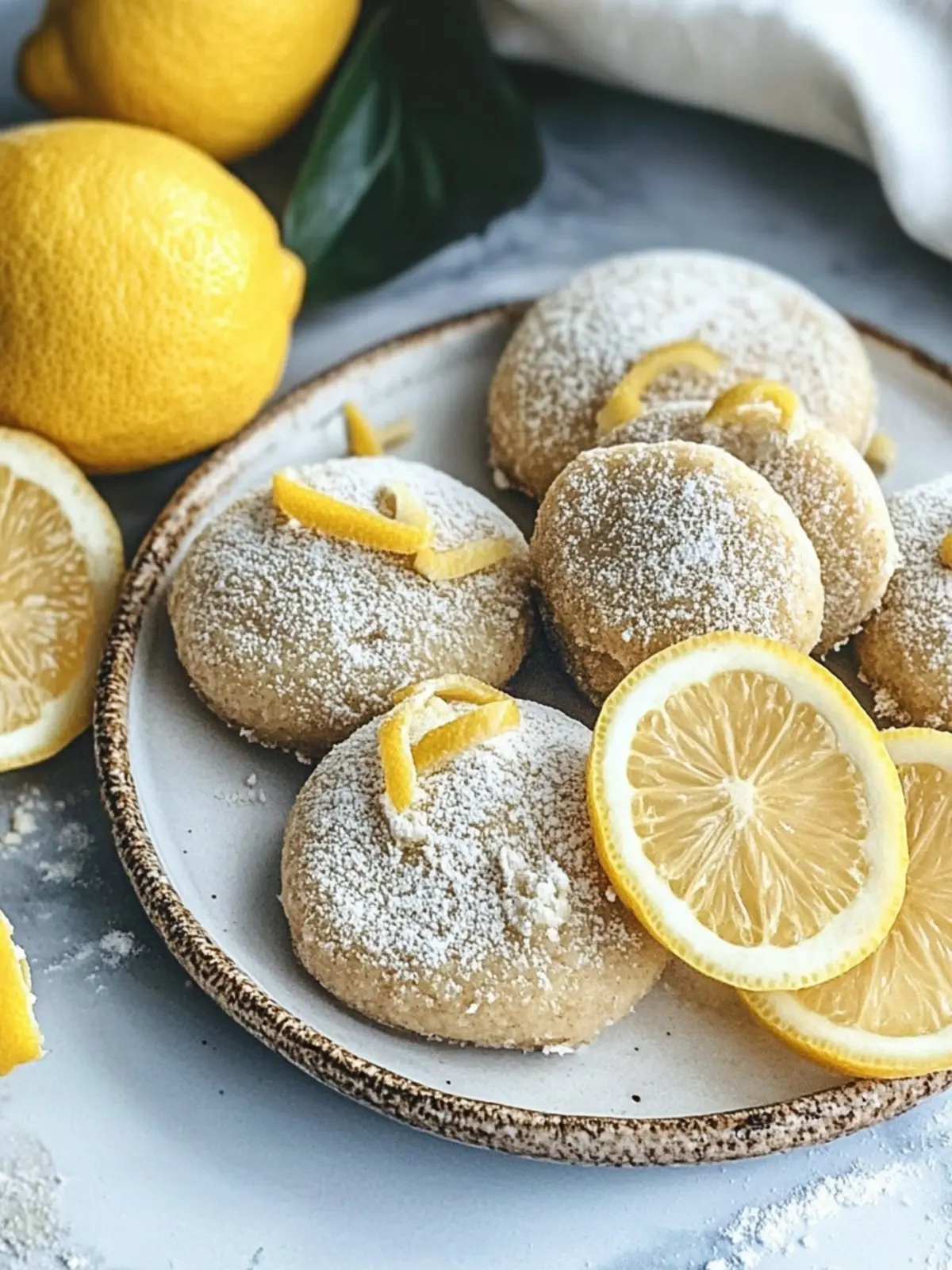 Weiche und zähe Zitronen-Zuckerplätzchen