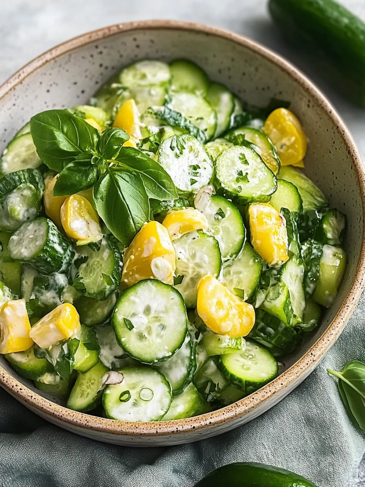 Street corn & creamy cucumber salad
