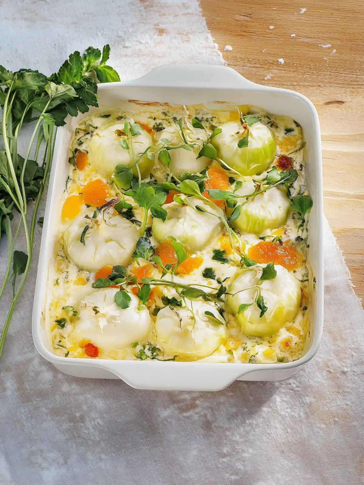 Möhren-Kohlrabi-Auflauf mit Sonnenblumenkernen