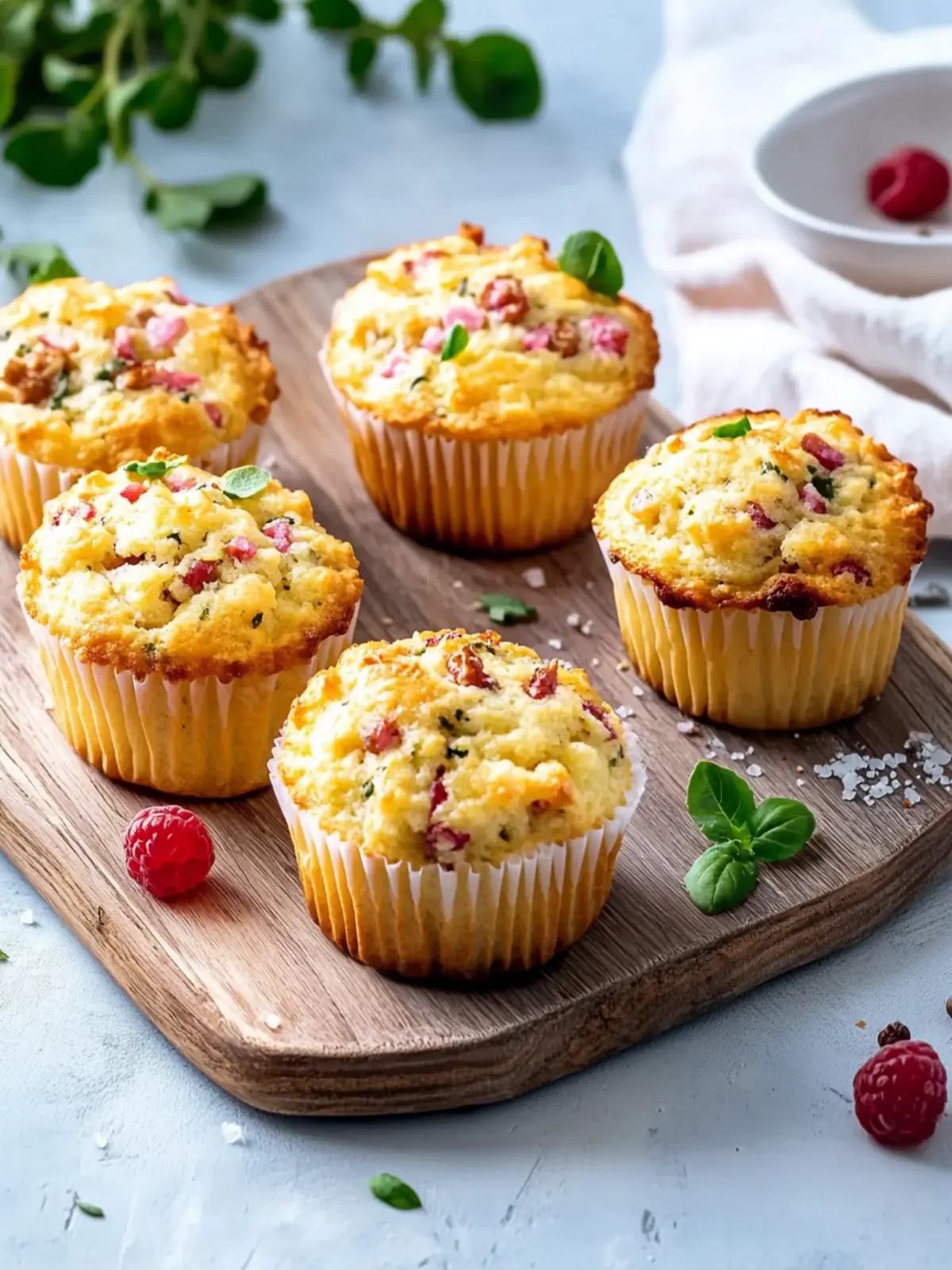 Protein-Muffins mit Schinken & Kräutern