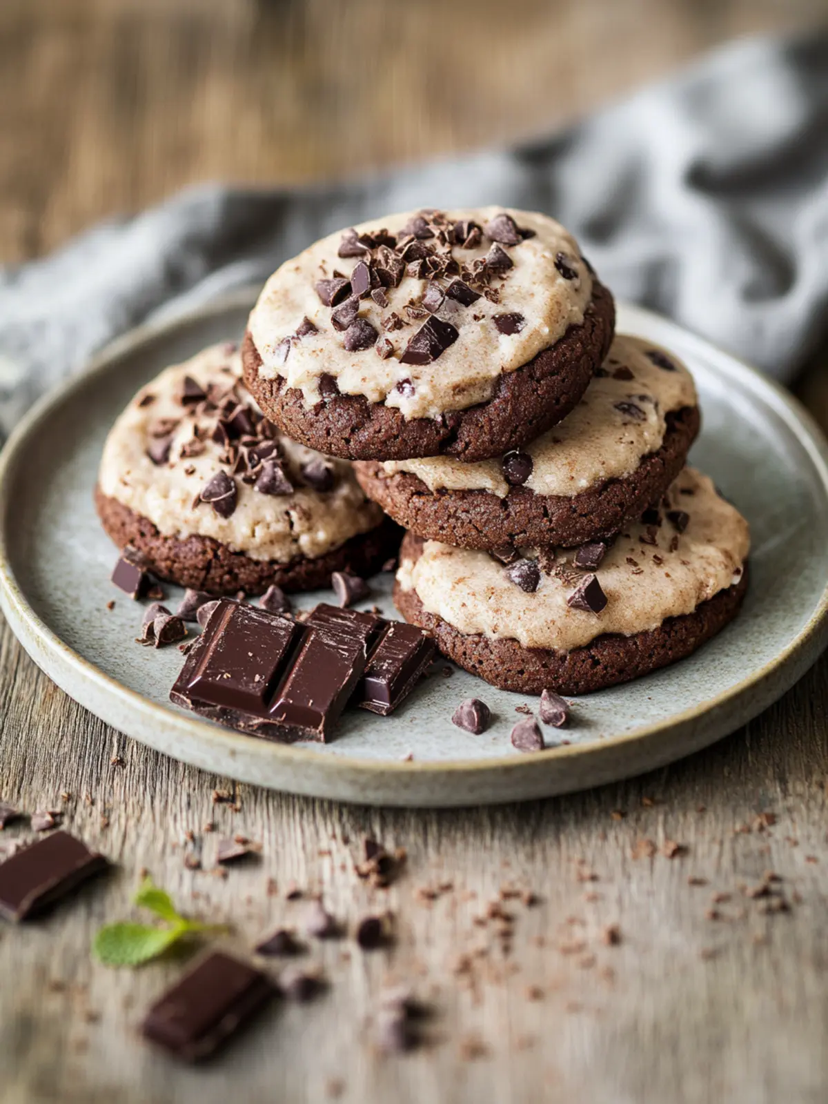 Doppelte Schokoladenstückchen Kekse